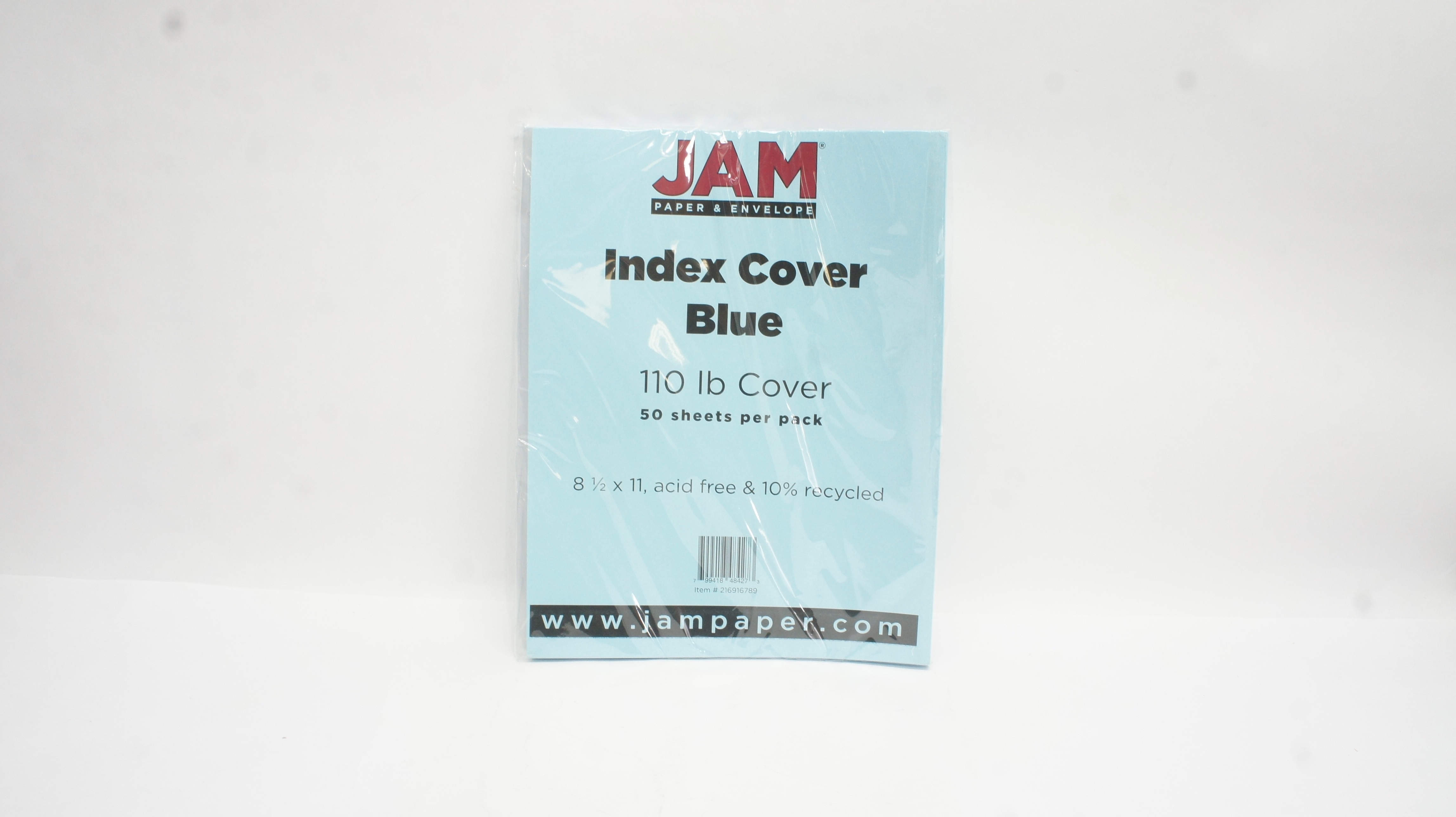 JAM 216916789 Paper & Envelope Index Cover, Blue 8-1/2 x 11, 110lb. - Pack of 50