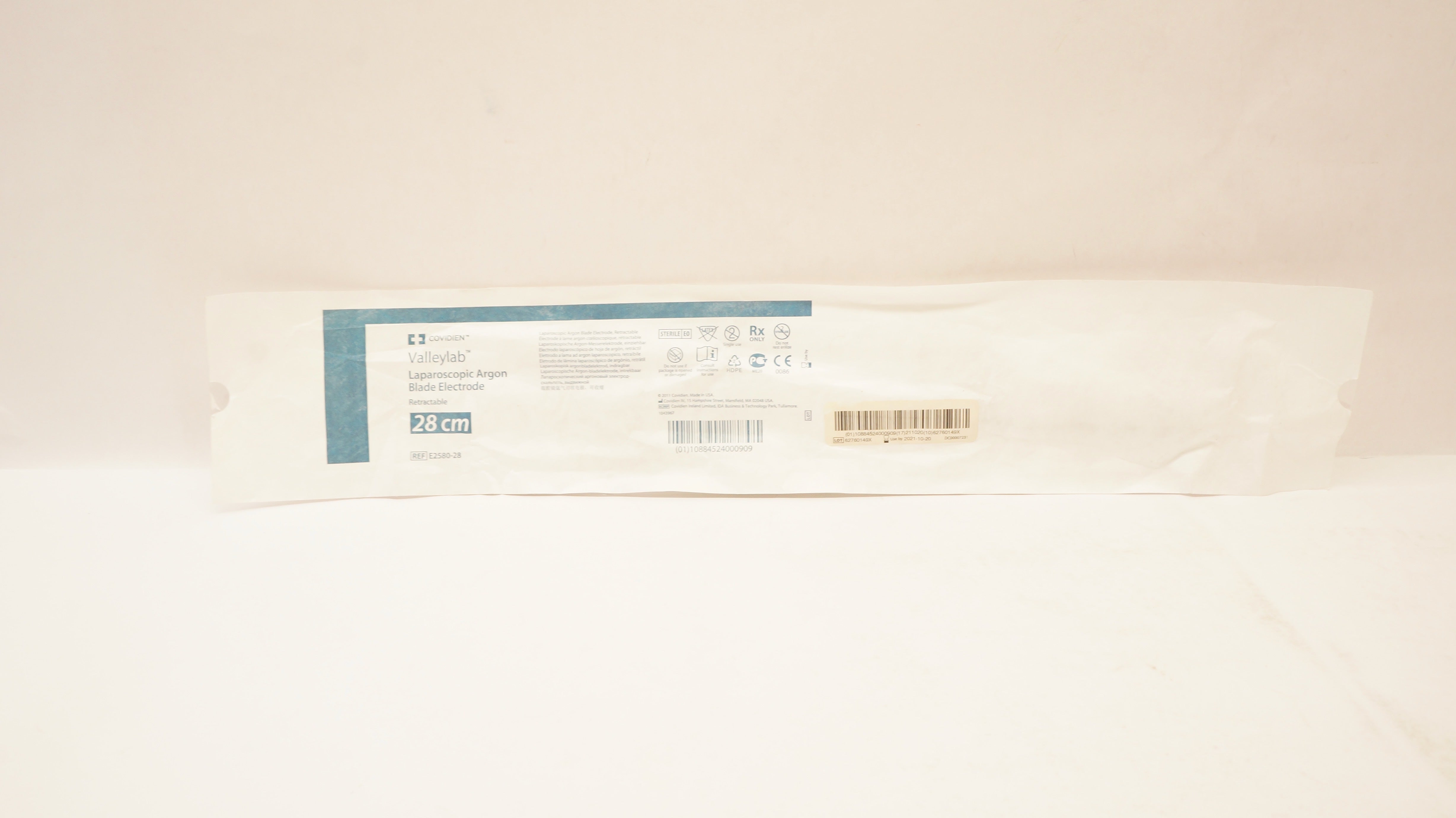 Covidien E2580-28 Laparoscopic Argon Blade Electrode Retractable 28cm (x)