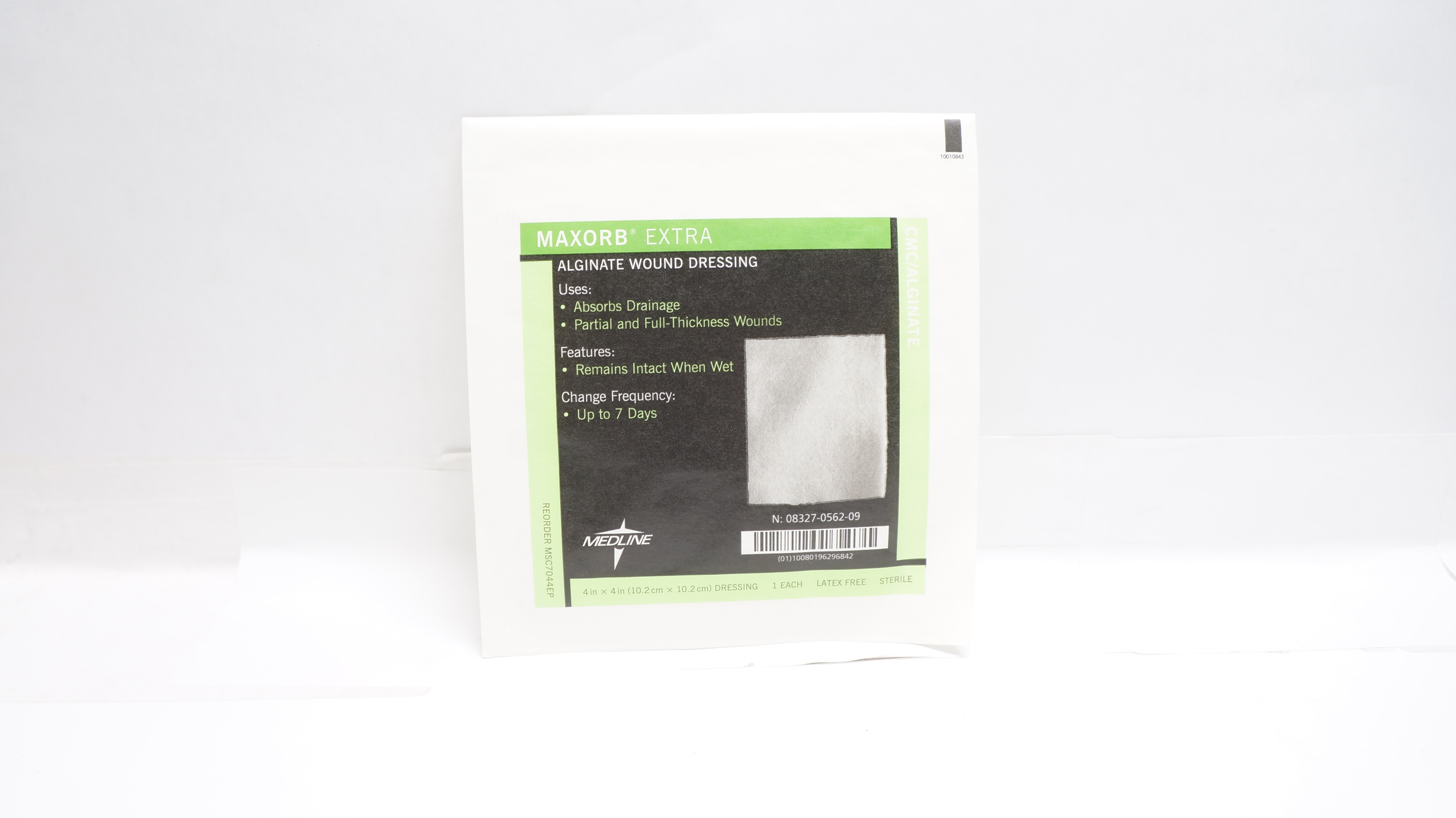 Medline MSC7044EP MAXORB Extra Alginate Wound Dressing 4 x 4inch (x)