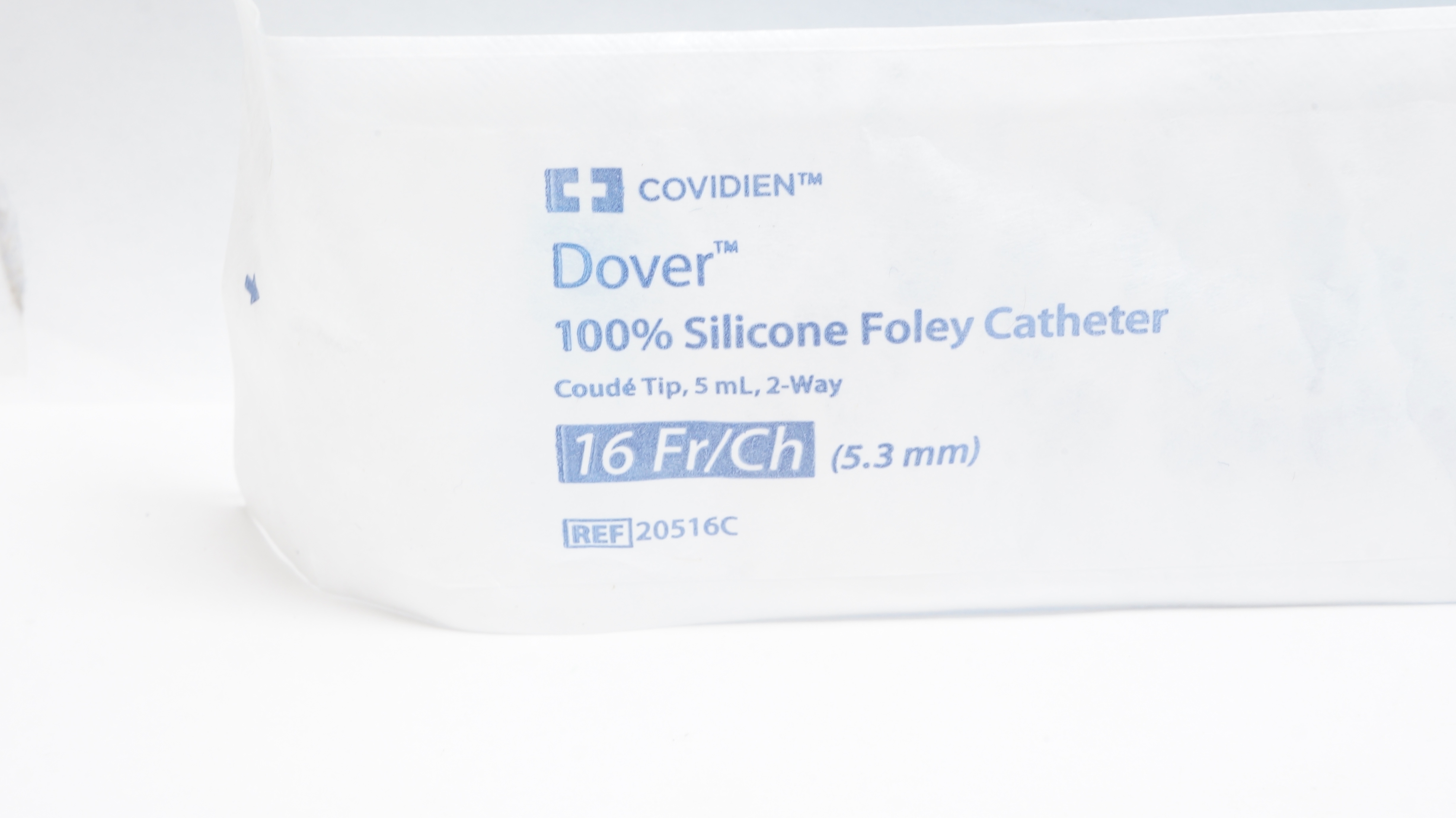 Covidien 20516C Dover Silicone Foley Cath. Coude Tip 2-Way 16Fr/Ch 5mL