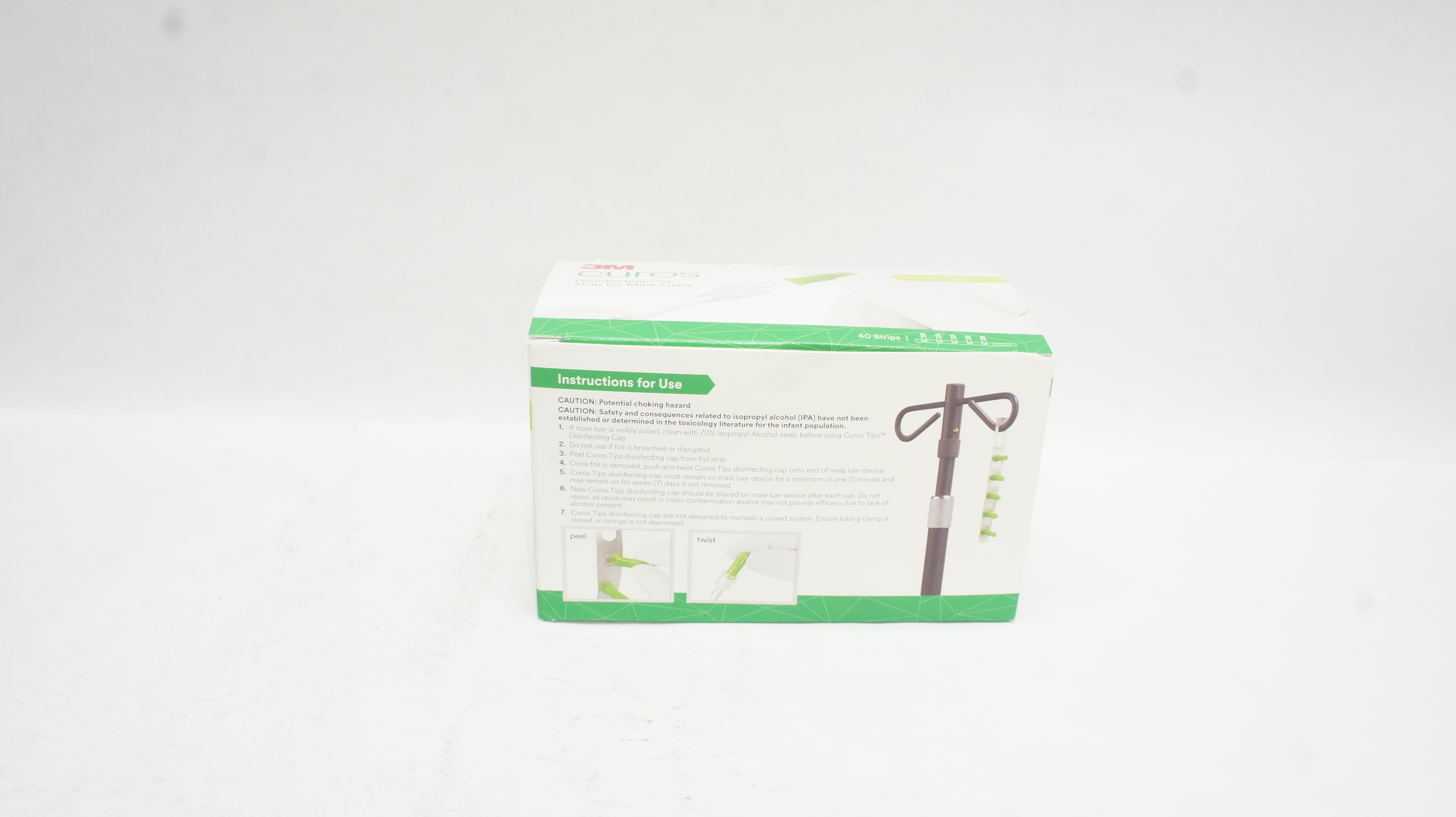 3M CM5-200 Curos Disinfecting Cap Strip for Male Luers - Box of 40