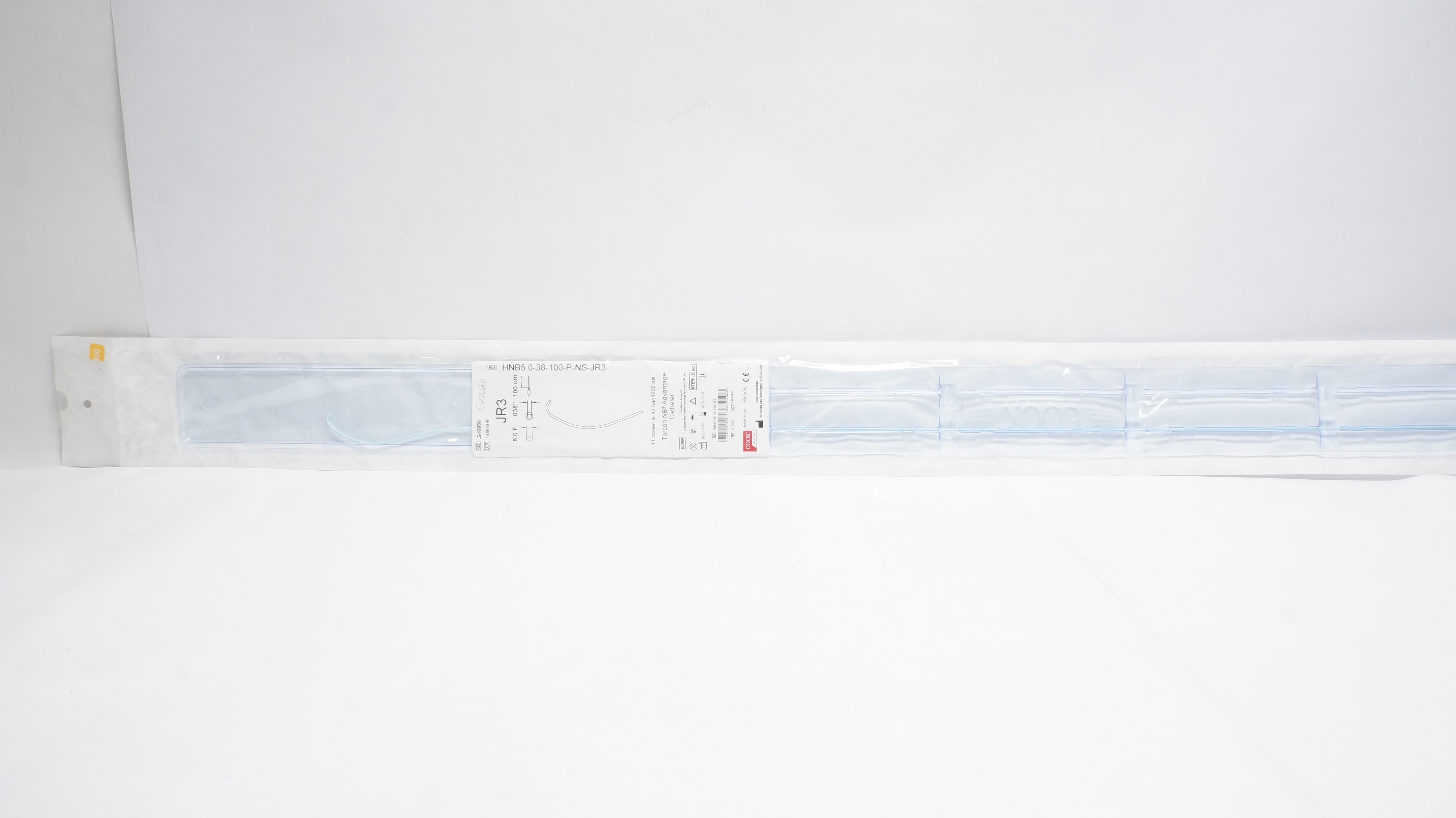 Cook Medical G05928/G10930 JR3 Torcon NB Advantage Cath. 5.0F x .038In x100cm(x)