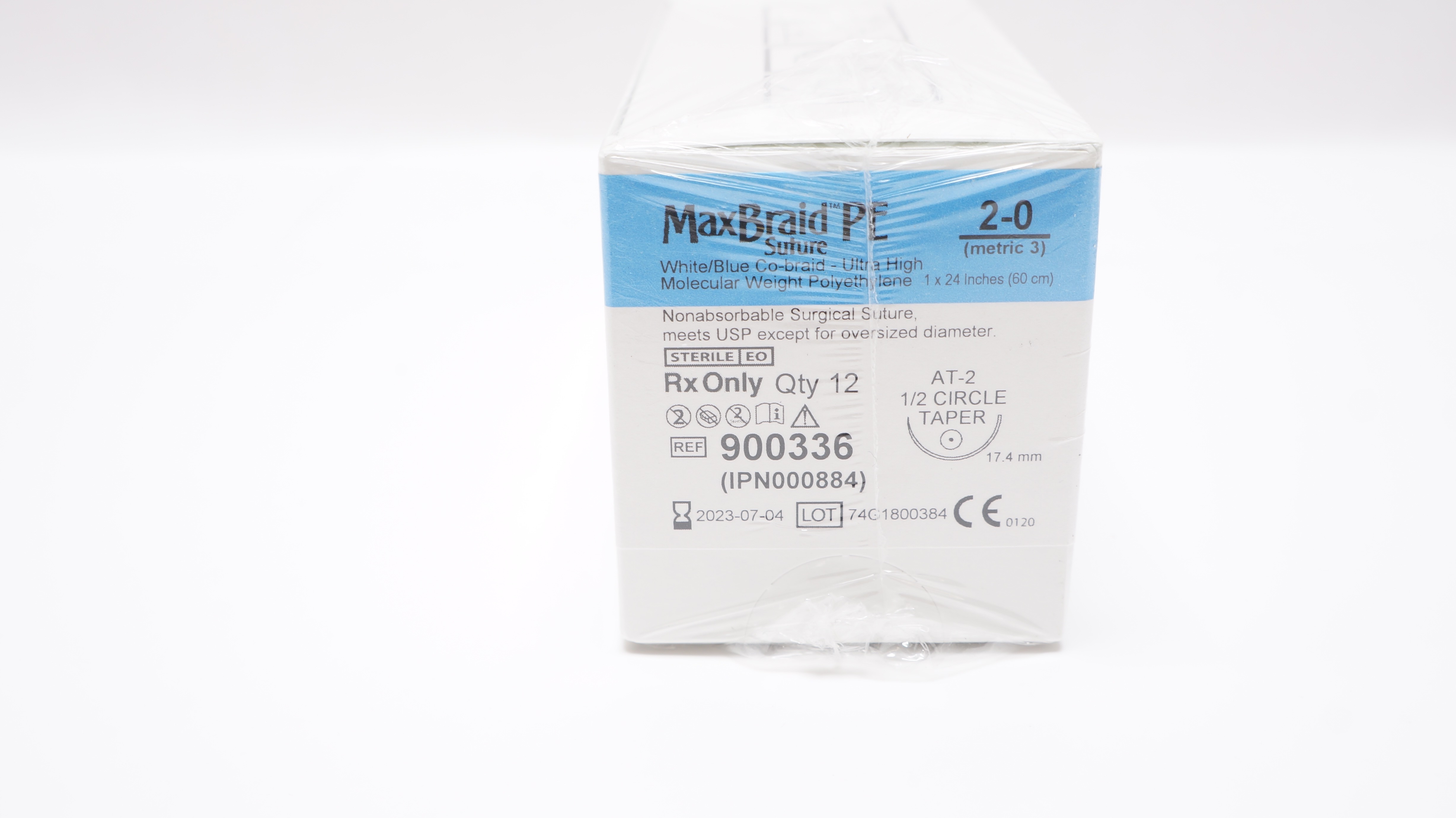 Teleflex 900336 2-0 MaxBraid Stre AT-2 1/2c 17.4mm Taper  24inch (x) - Box of 12