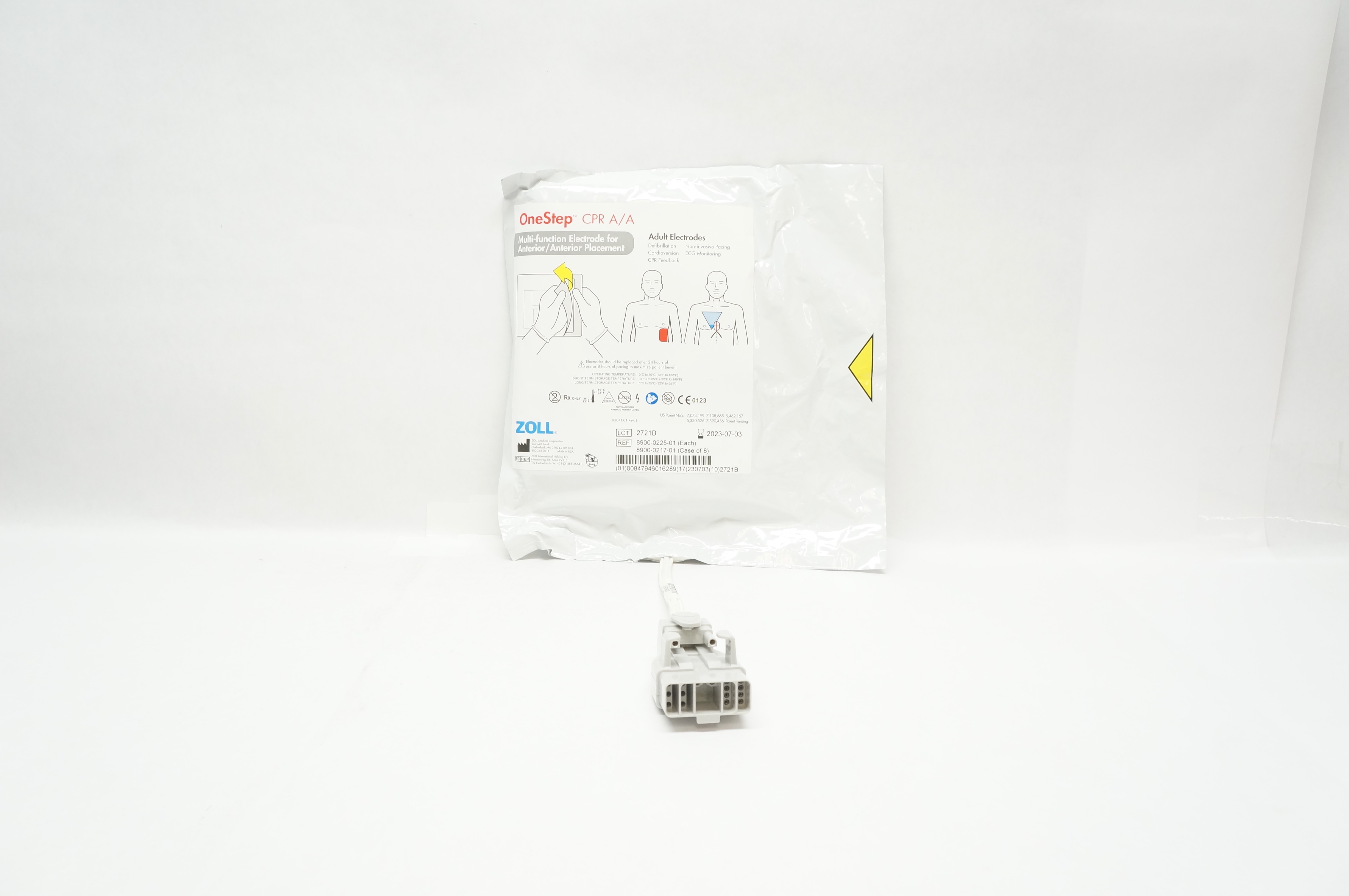Zoll 8900-0225-01 OneStep CPR A/A Multi-Function Adult Electrodes