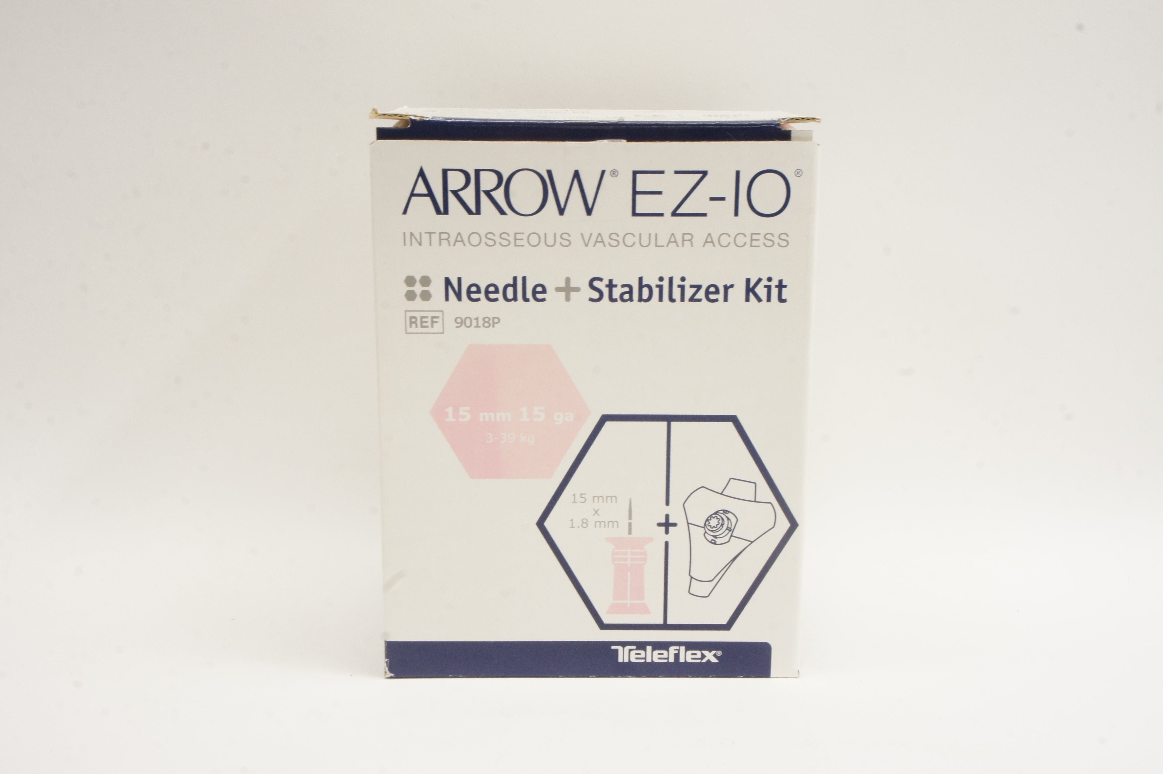 Teleflex 9018P Arrow EZ-IO Ndle. + Stabilizer Kit 15mmx15Ga 3-39kg- Box of 5(x)
