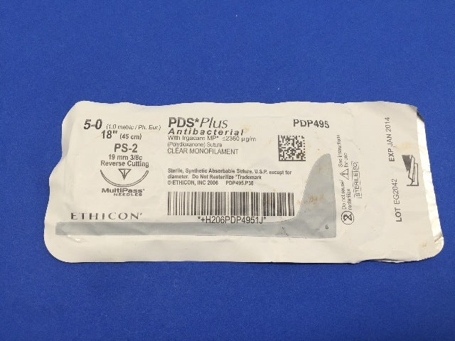 Ethicon PDP495 PDS Plus, Antibacterial, PS-2, 18