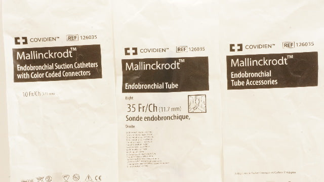Covidien 126035 Endobronchial Suction Caths.10Fr/Ch,Tube 35Fr/Ch, Accessories(x)