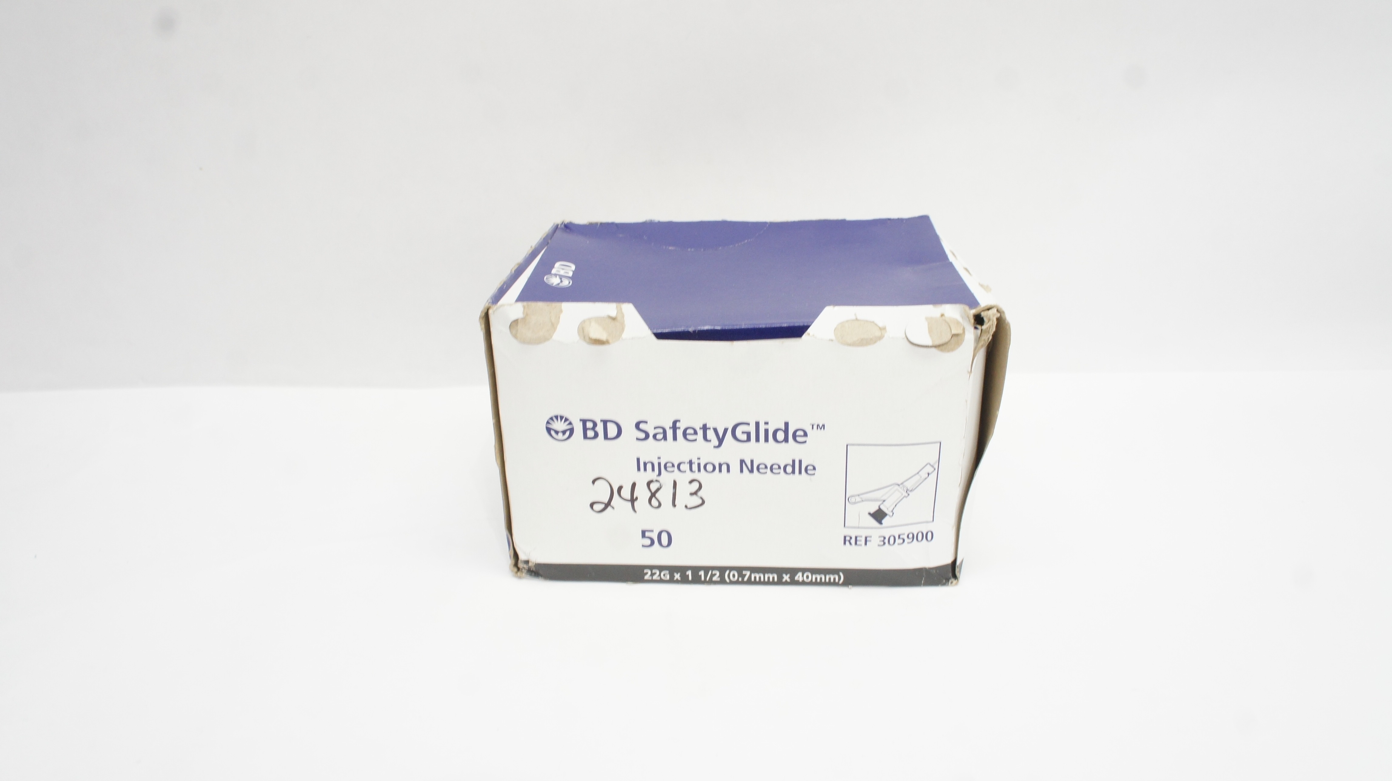 BD 305900 SafetyGlide Injection Ndle 22G x 1-1/2inch (x) - Box of 49