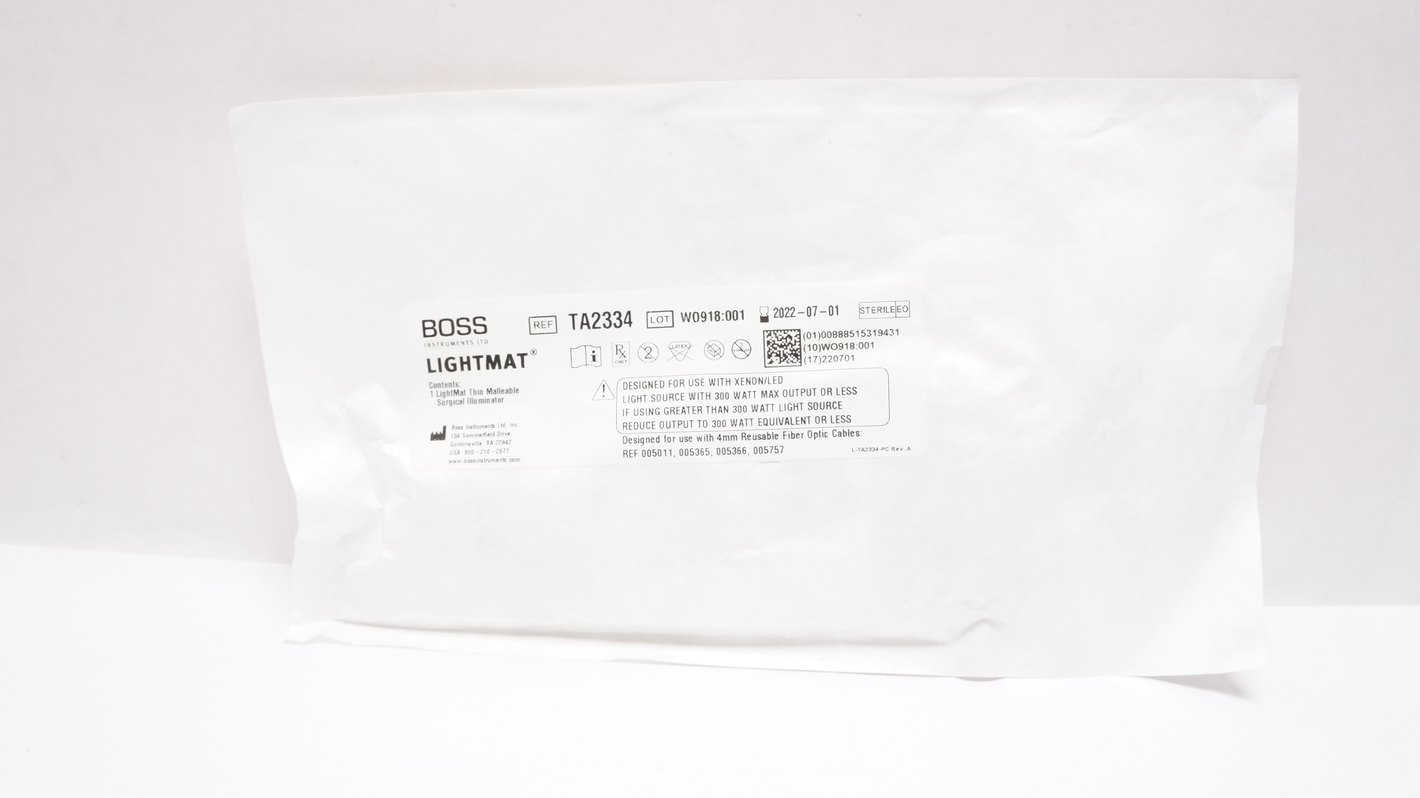 Boss Instruments TA2334 LightMat Thin Malleable Surgical Illuminator (x)