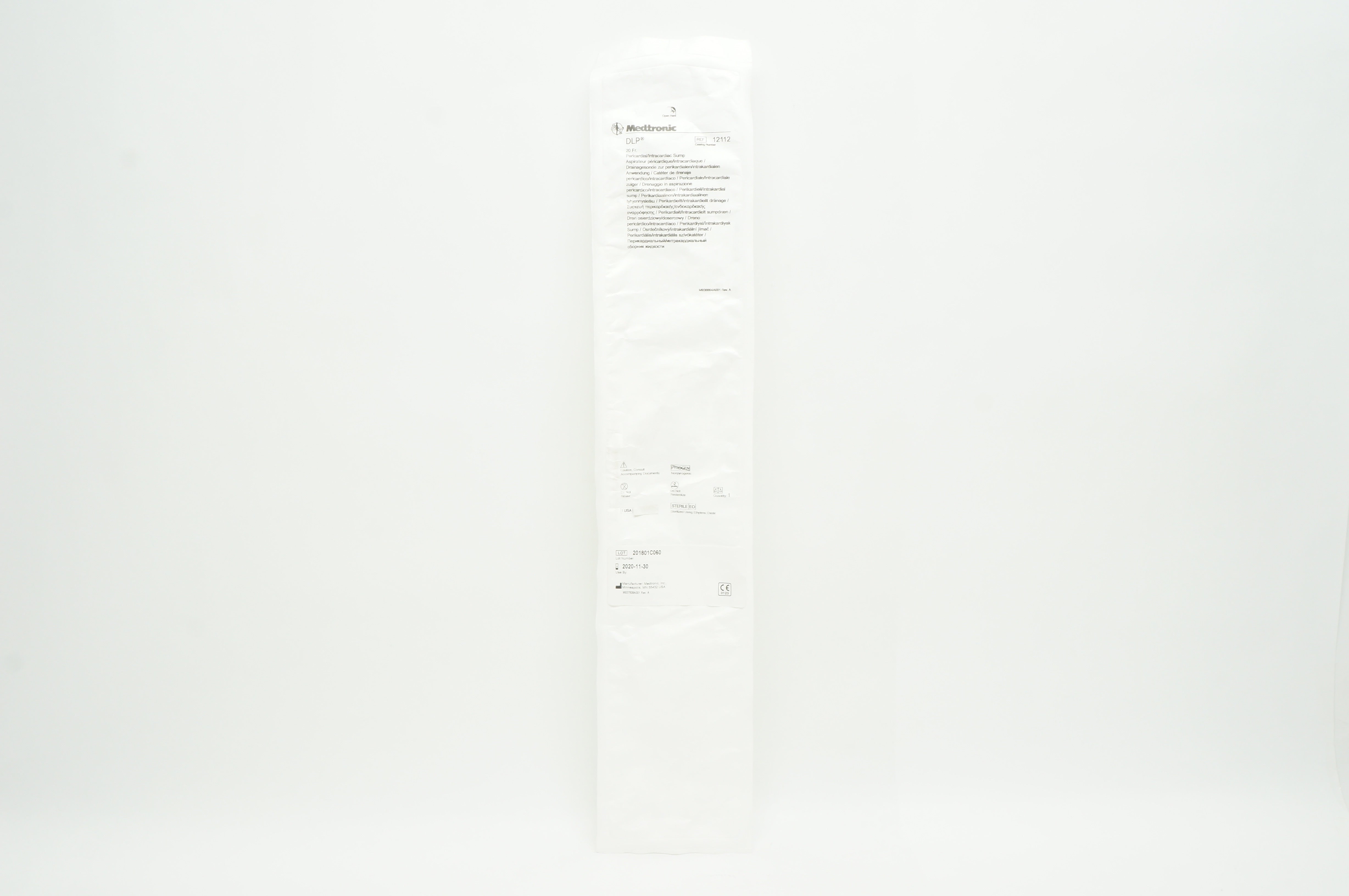 Medtronic 12112 DLP Pericardial/Intracardiac Sump 20 Fr (x)