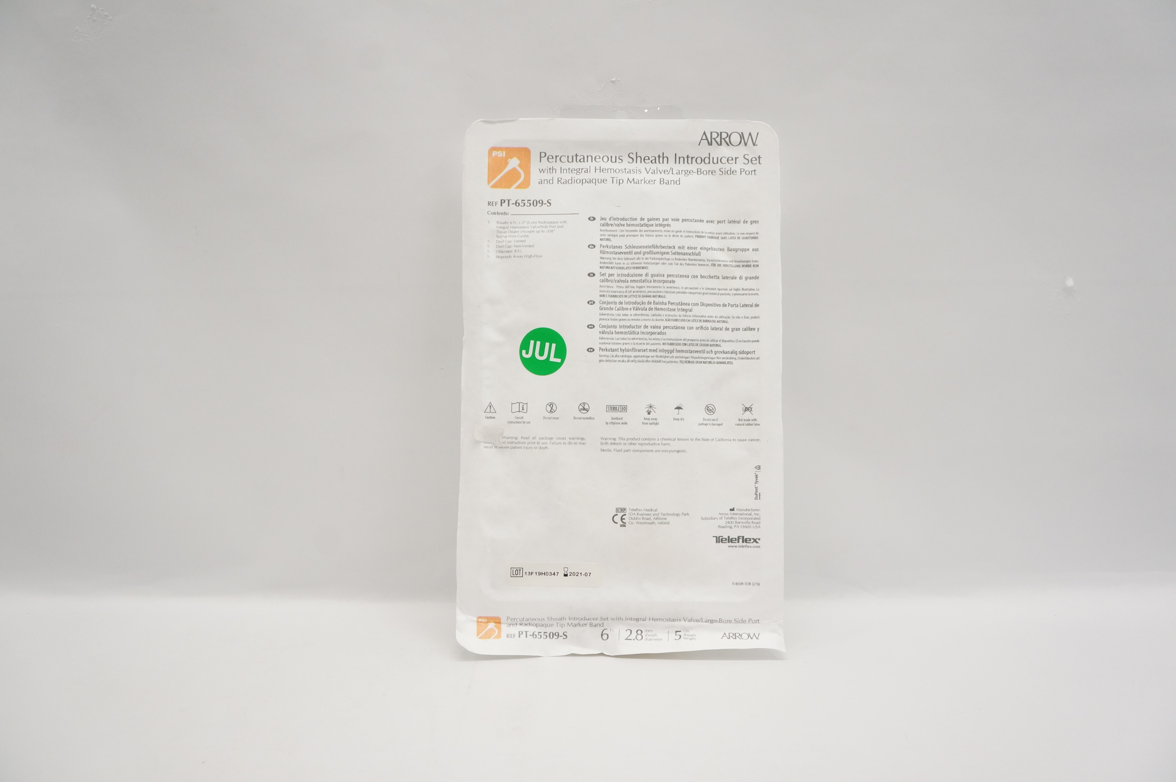 Arrow PT-65509-S Percutaneous Sheath Introducer Set 6Fr x 2inch (x)
