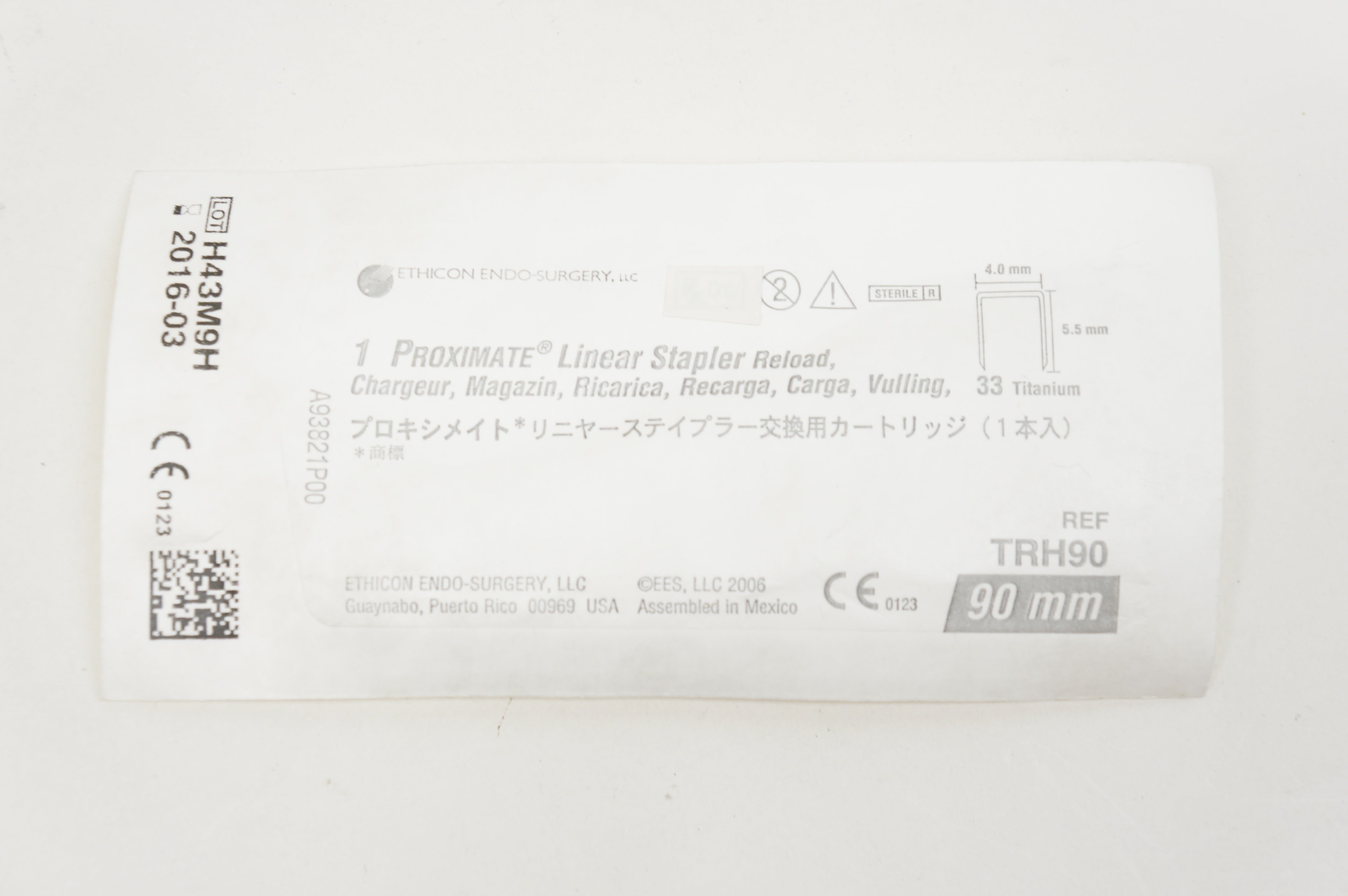 Ethicon TRH90 Proximate Linear Stapler Reload 4.0mm x 5.5mm x 90mm (x)