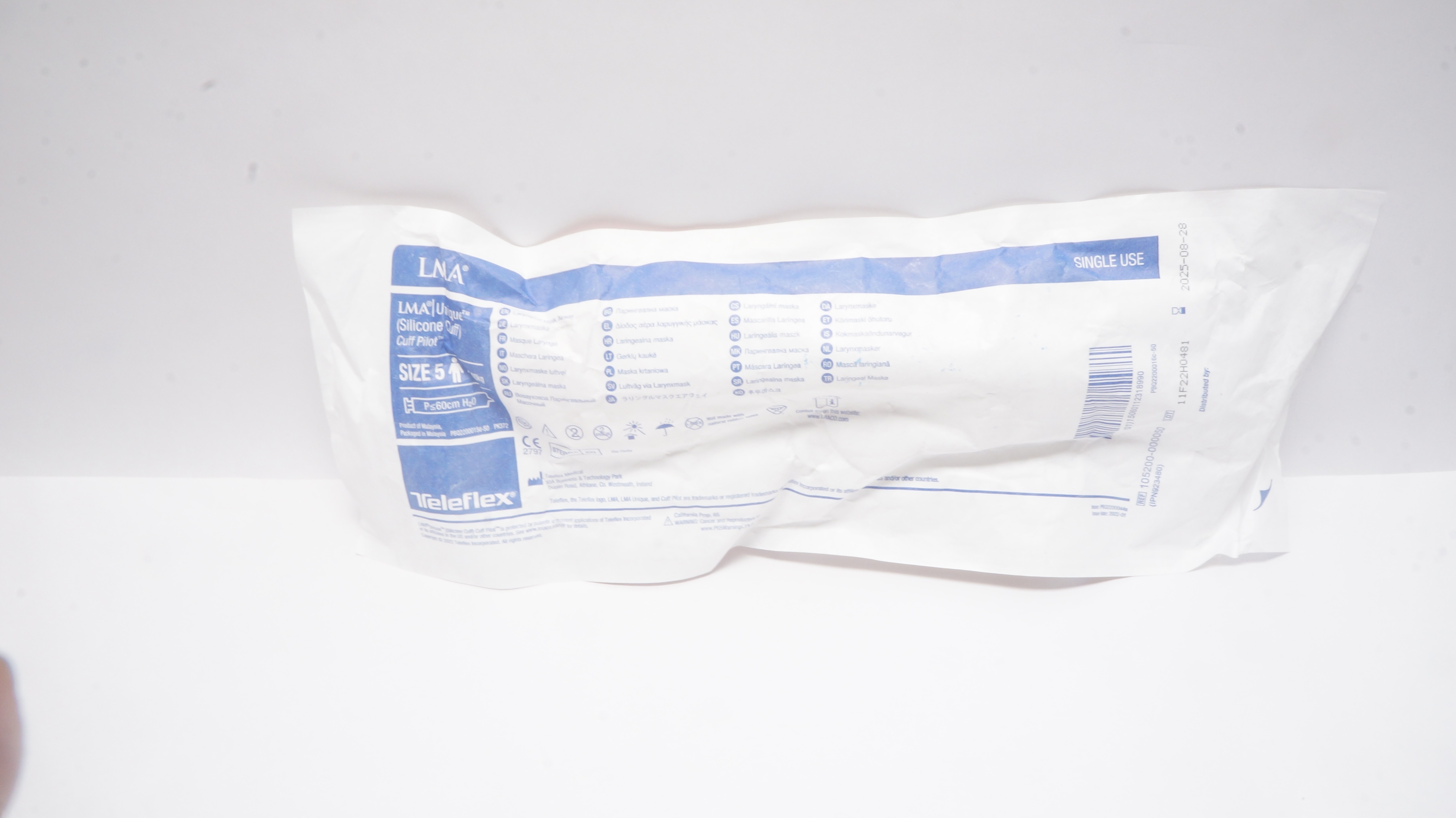 Teleflex 105200-000050 LMA Unique Laryngeal Mask Airway Size: 5, 70-100kg