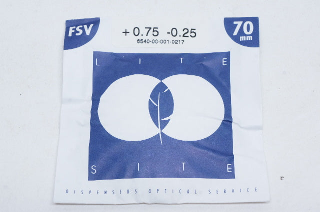 Dispensers Optical Service +0.75 - 0.25 Plastic FSV, 70mm