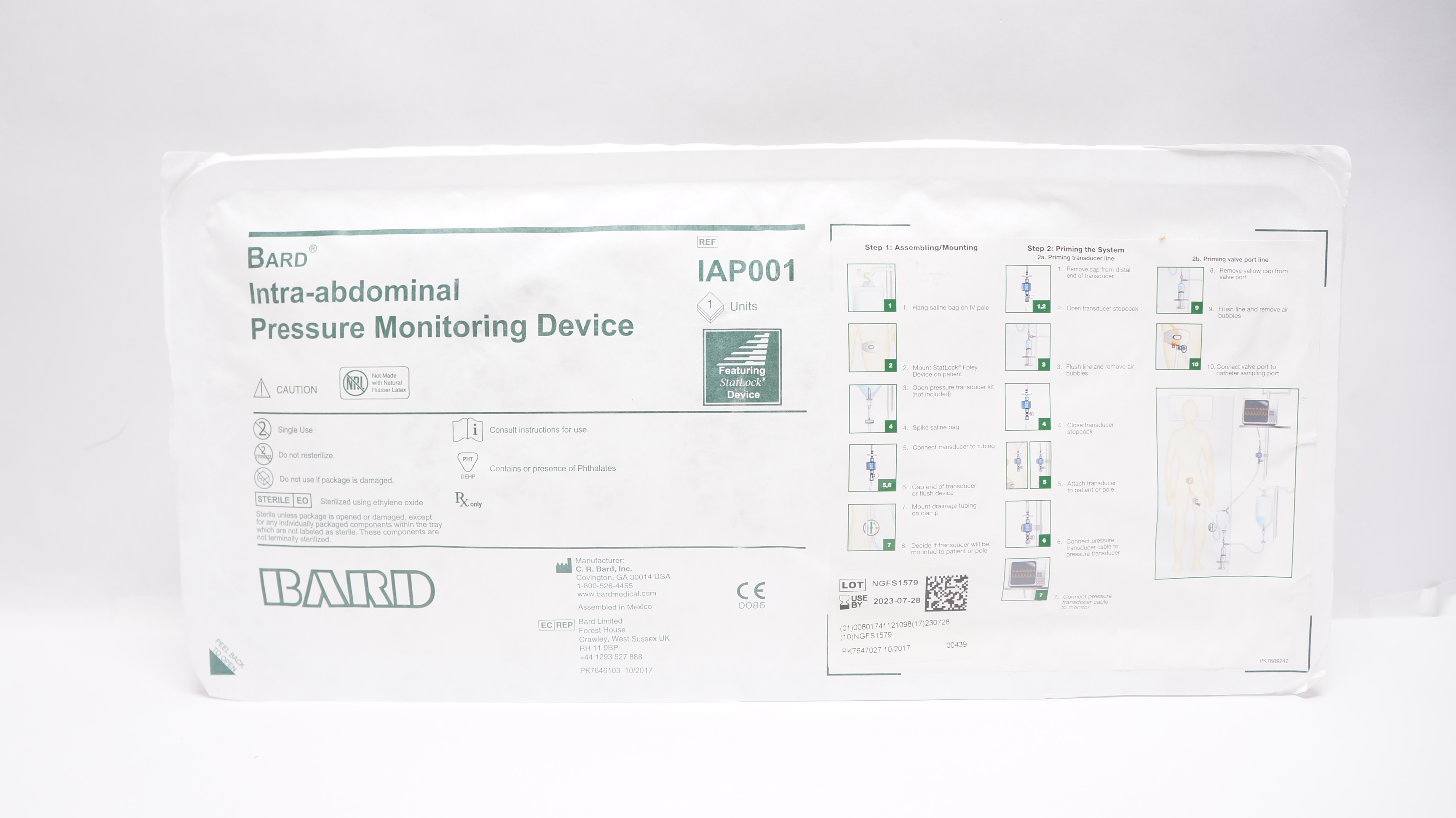 Bard IAP001 Intra-abdominal Pressure Monitoring Device (x)