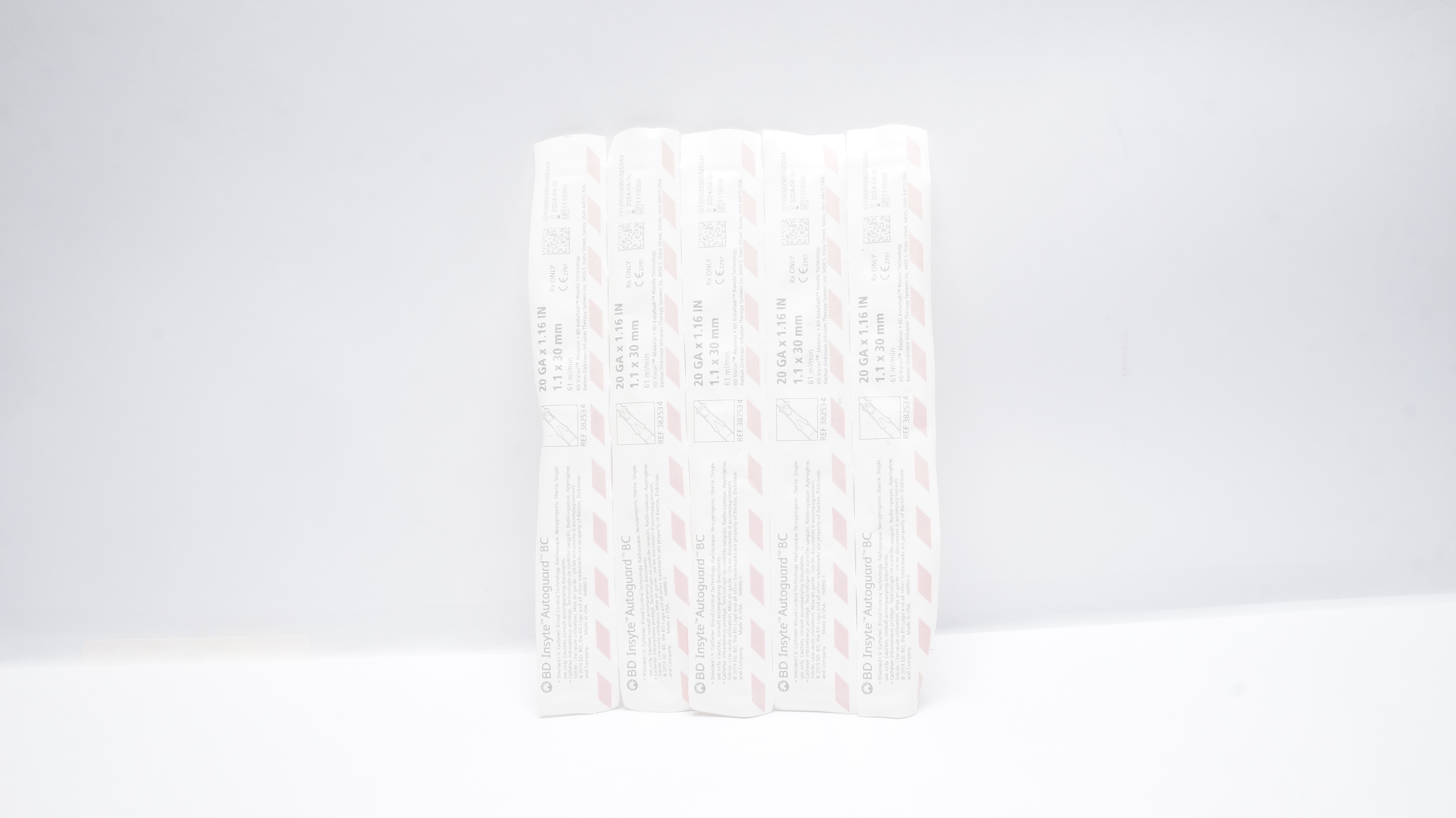 BD 382534 Insyte Autoguard BC Shielded IV Cath. 20Ga x 1.16inch (x) - Lot of 5