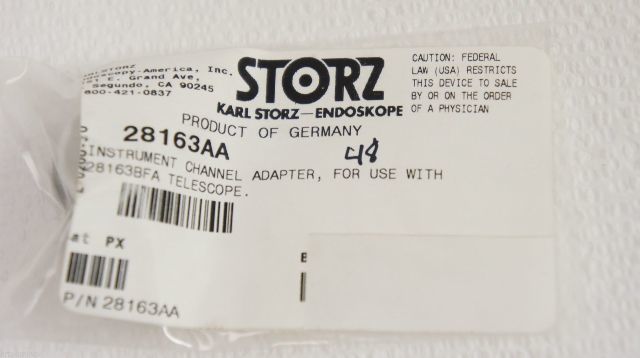 Karl Storz 28163AA Instrument Channel Adapter for use with 28163BFA Telescope