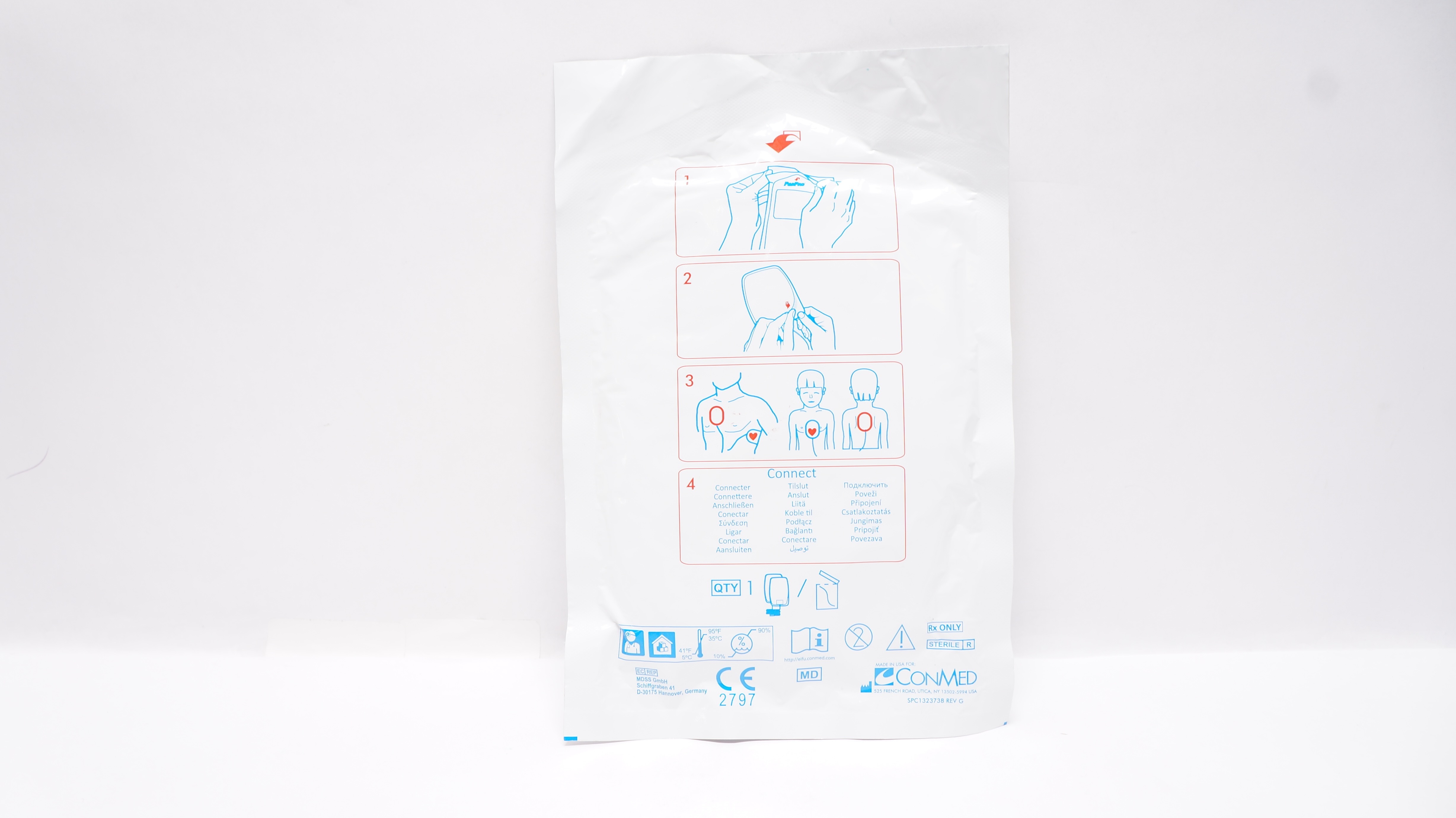 ConMed 2502 PadPro Radiotransparent Electrode Adult/Child ≥10kg