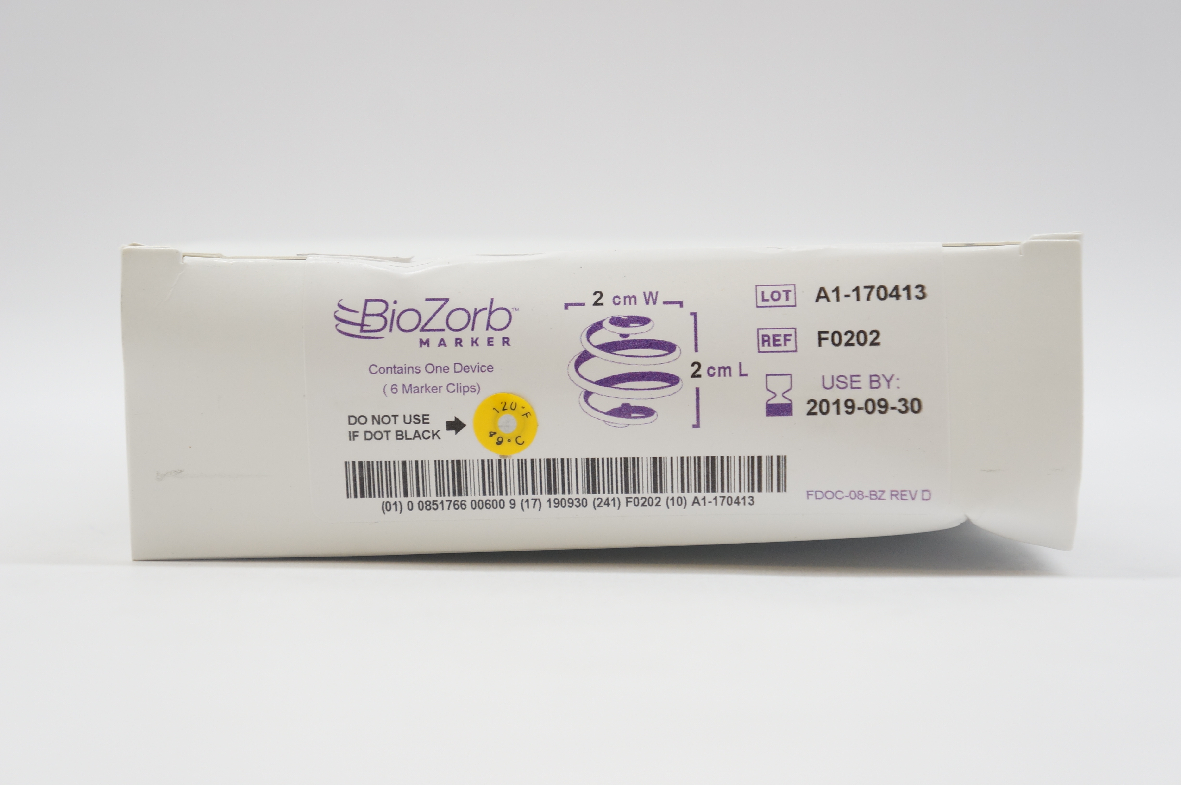 Focal Therapeutics F0202 Biozorb Marker 6 Clips, 2cm x 2cm (x)