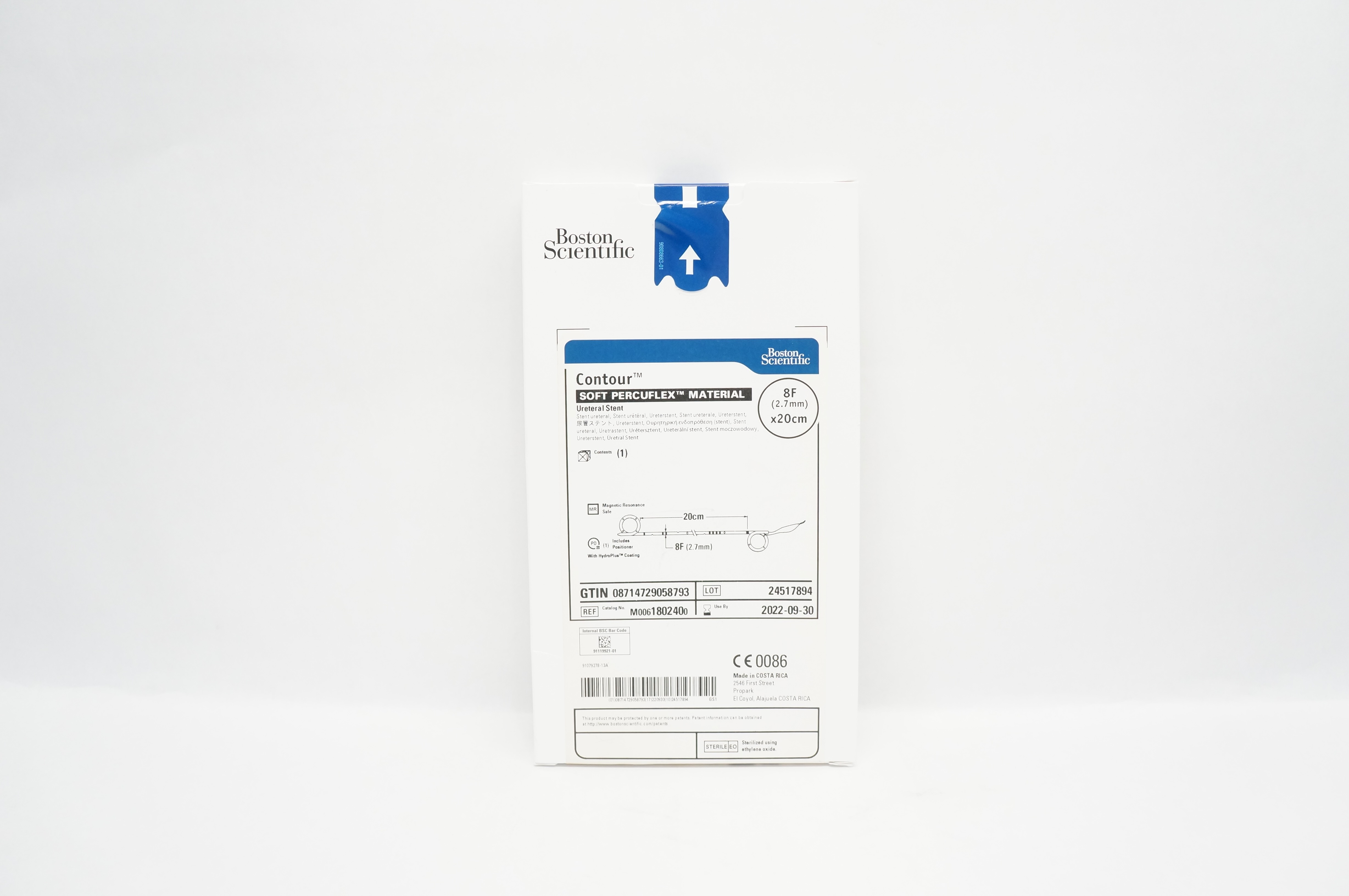 Boston Scientific 180240 Contour Soft Percuflex Ureteral Stnt 8F x 20cm (x)