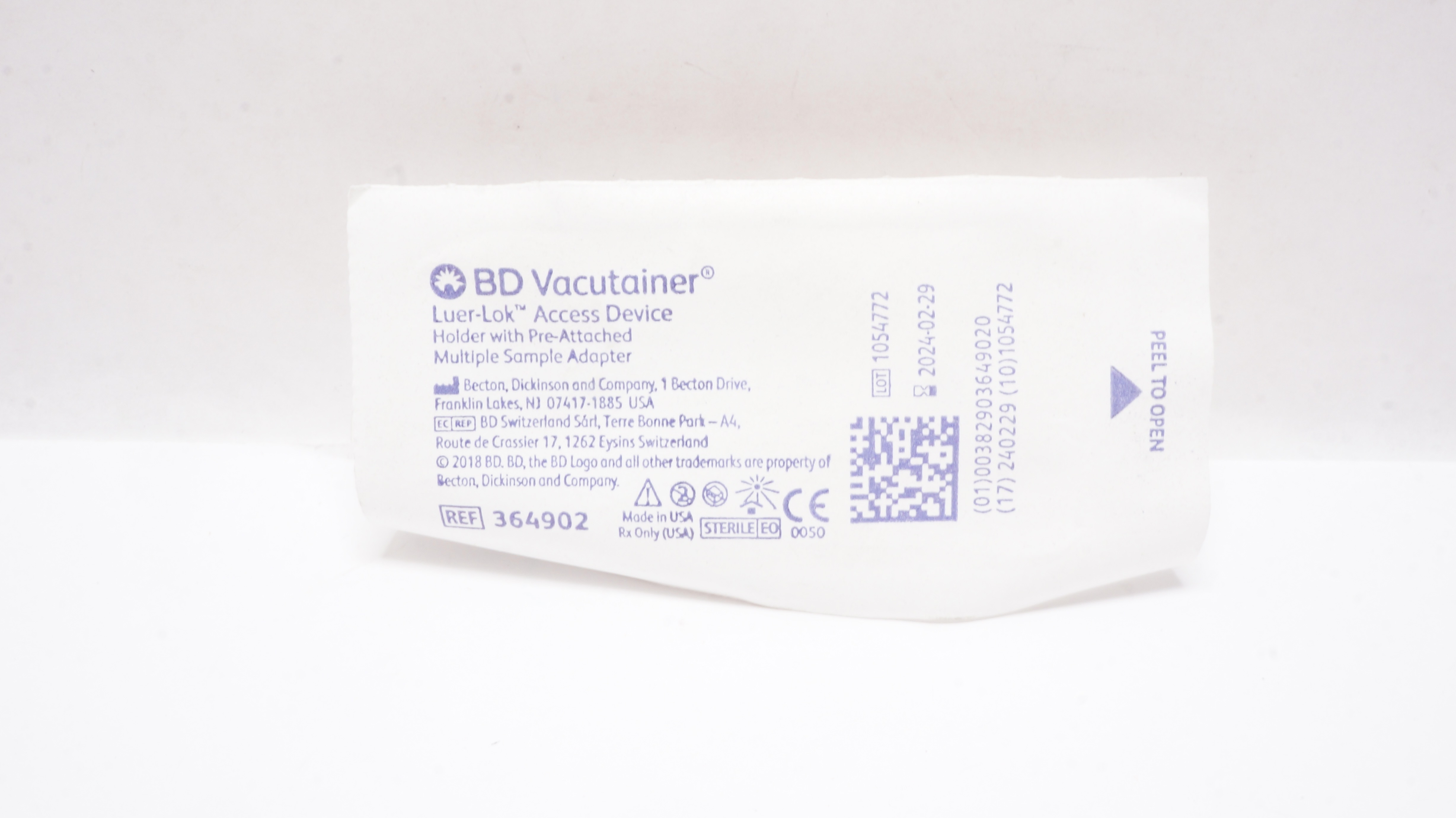 BD 364902 Vacutainer Luer-Lok Access Device Holder with Multiple Sample Adapter