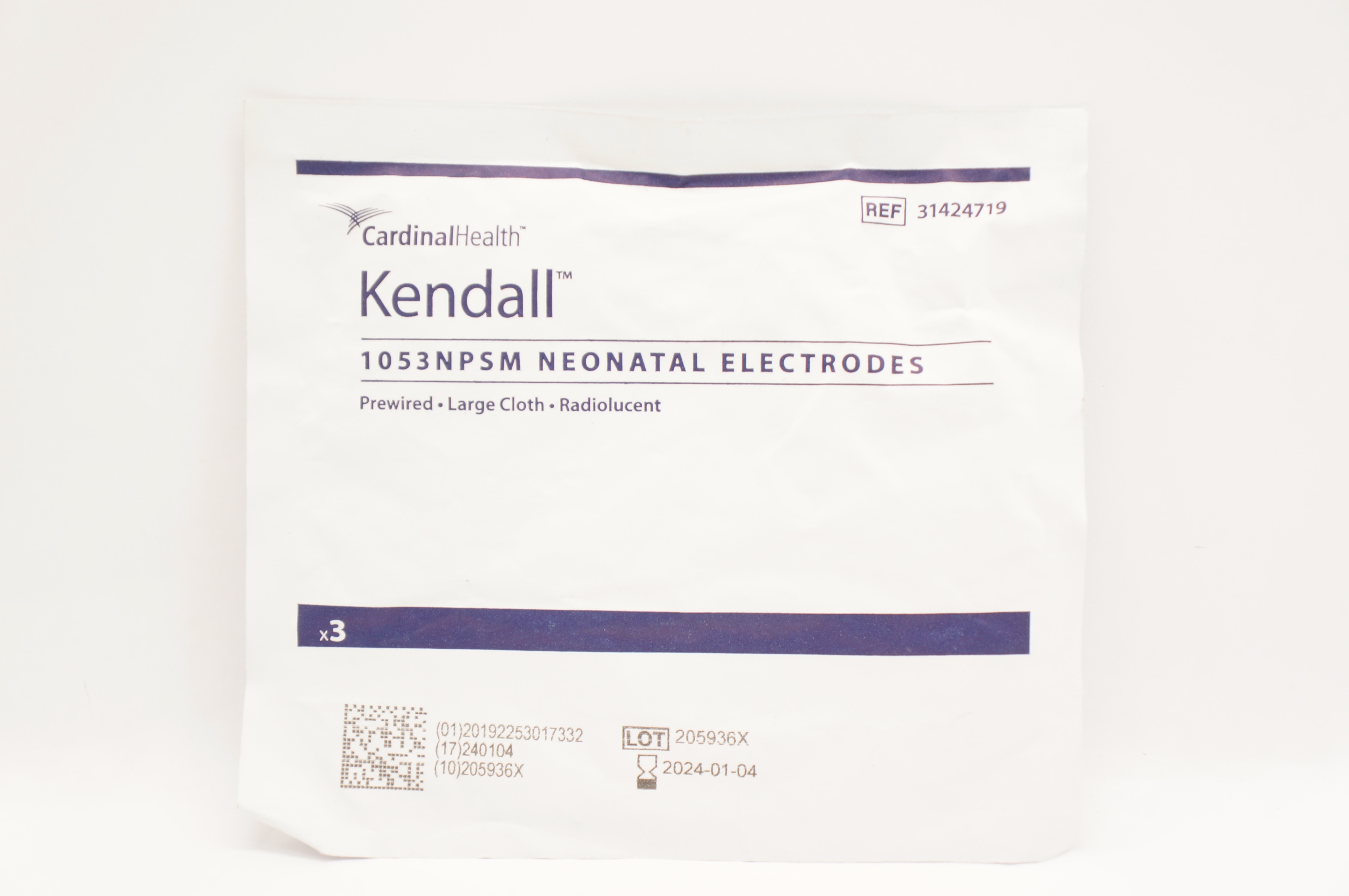 Cardinal Health 31424719 Kendall 1053NPSM Neonatal Electrodes - Pack of 3