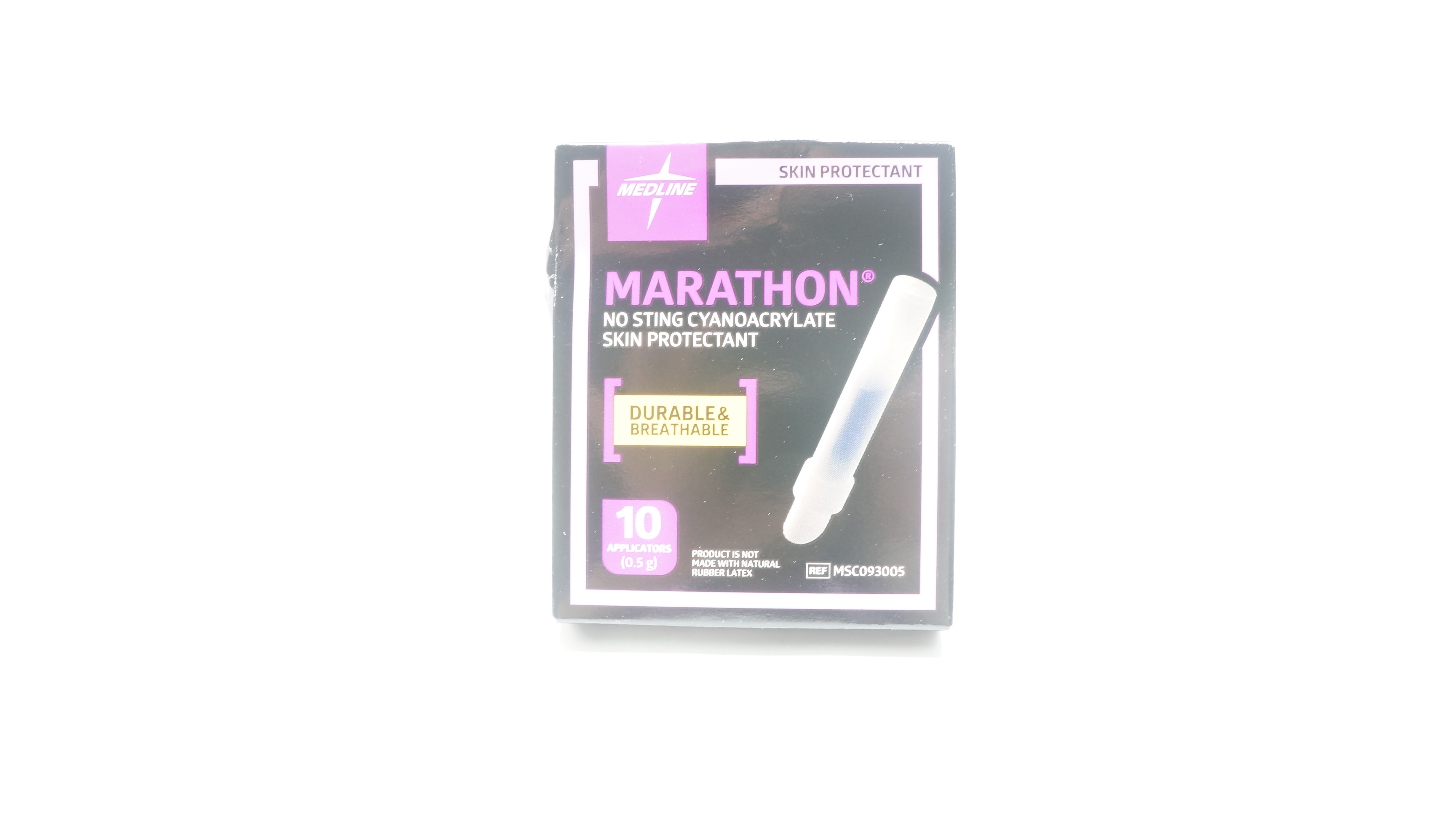 Medline MSC093005 Marathon Liquid Skin Protectant 0.5g Applicator - Box of 10