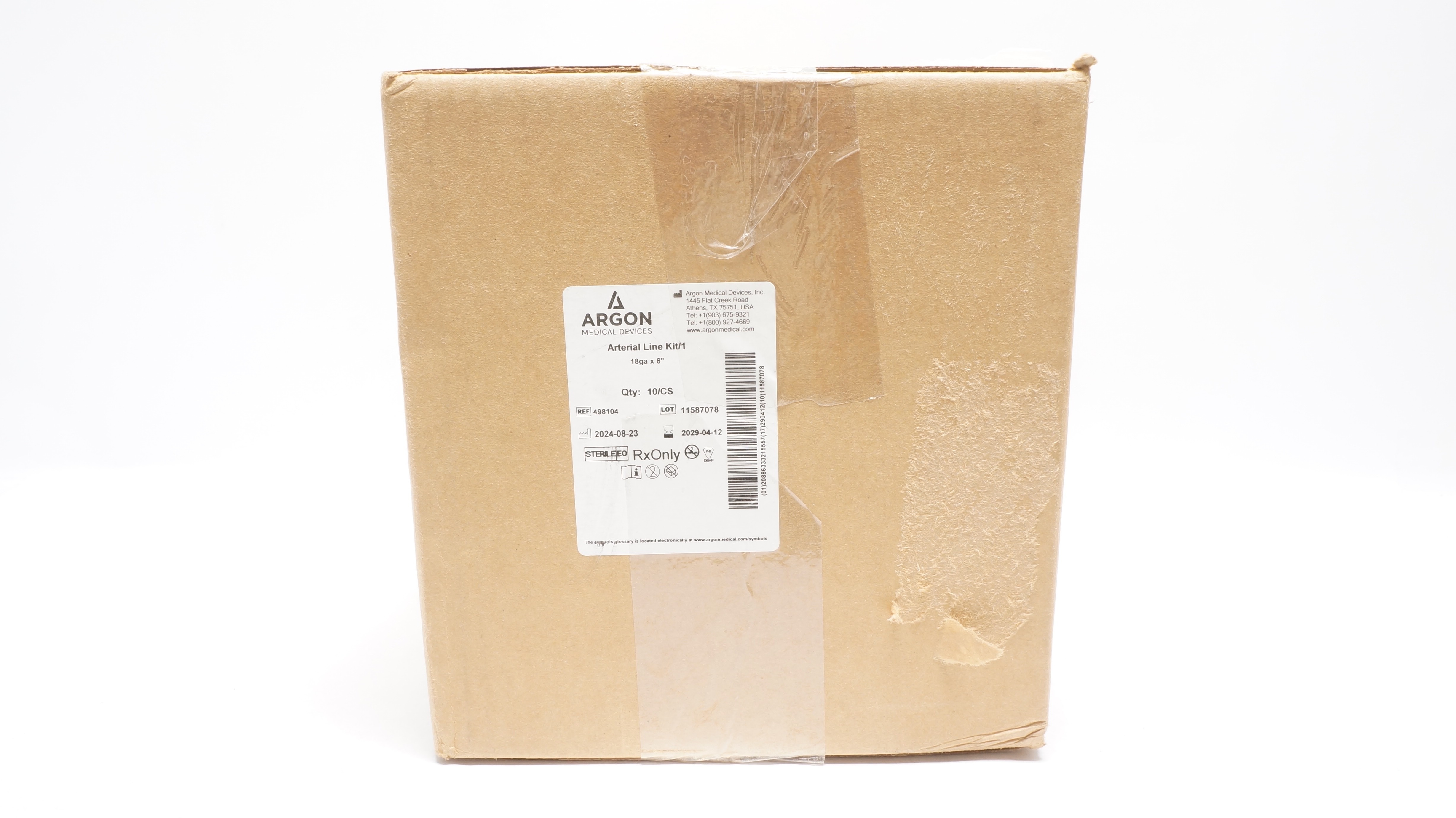 Argon Medical 498104 Arterial Line Kit/1 18GA x 6inch - Case of 10