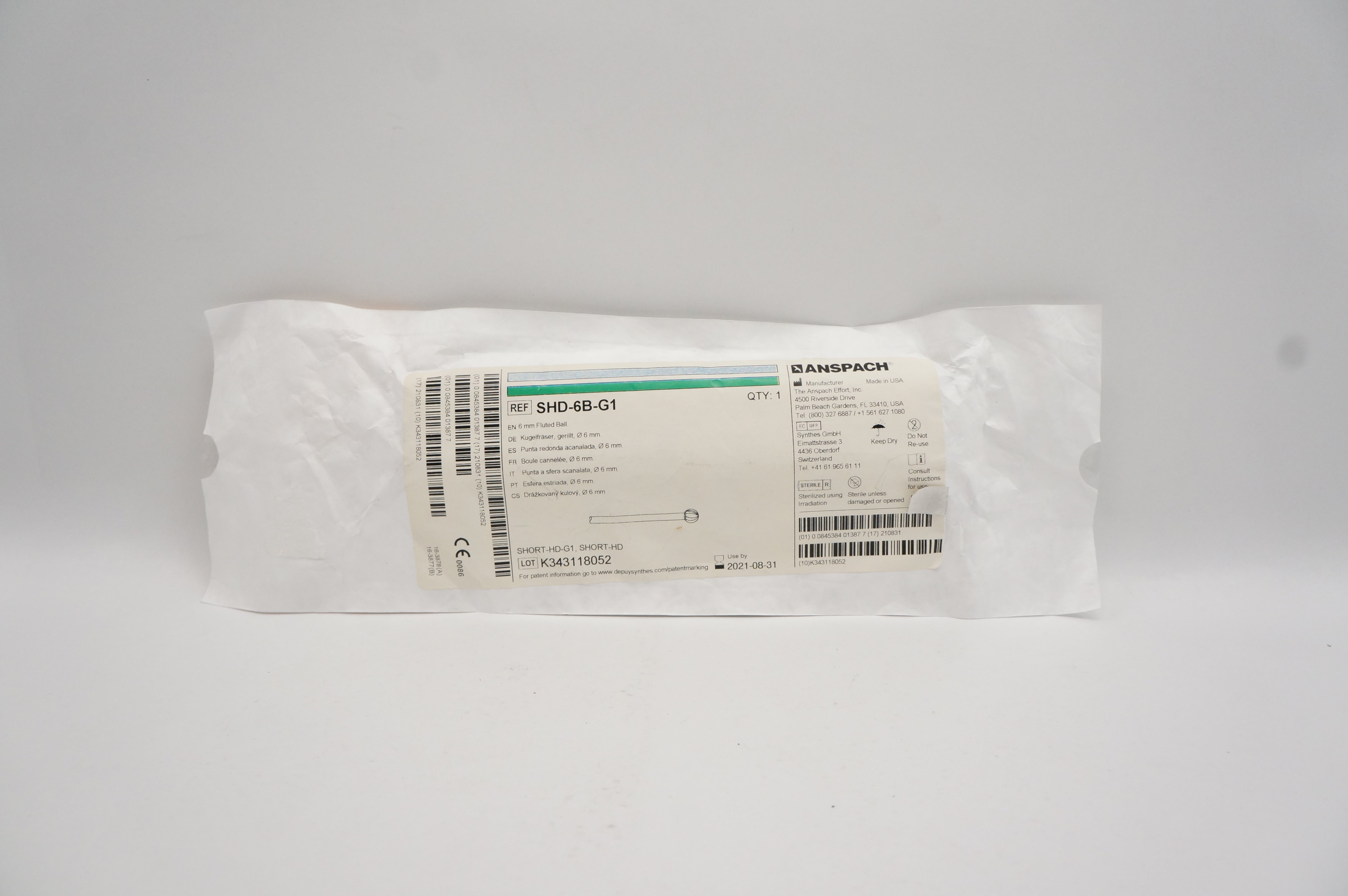 Anspach SHD-6B-G1 6mm Fluted Ball (x)