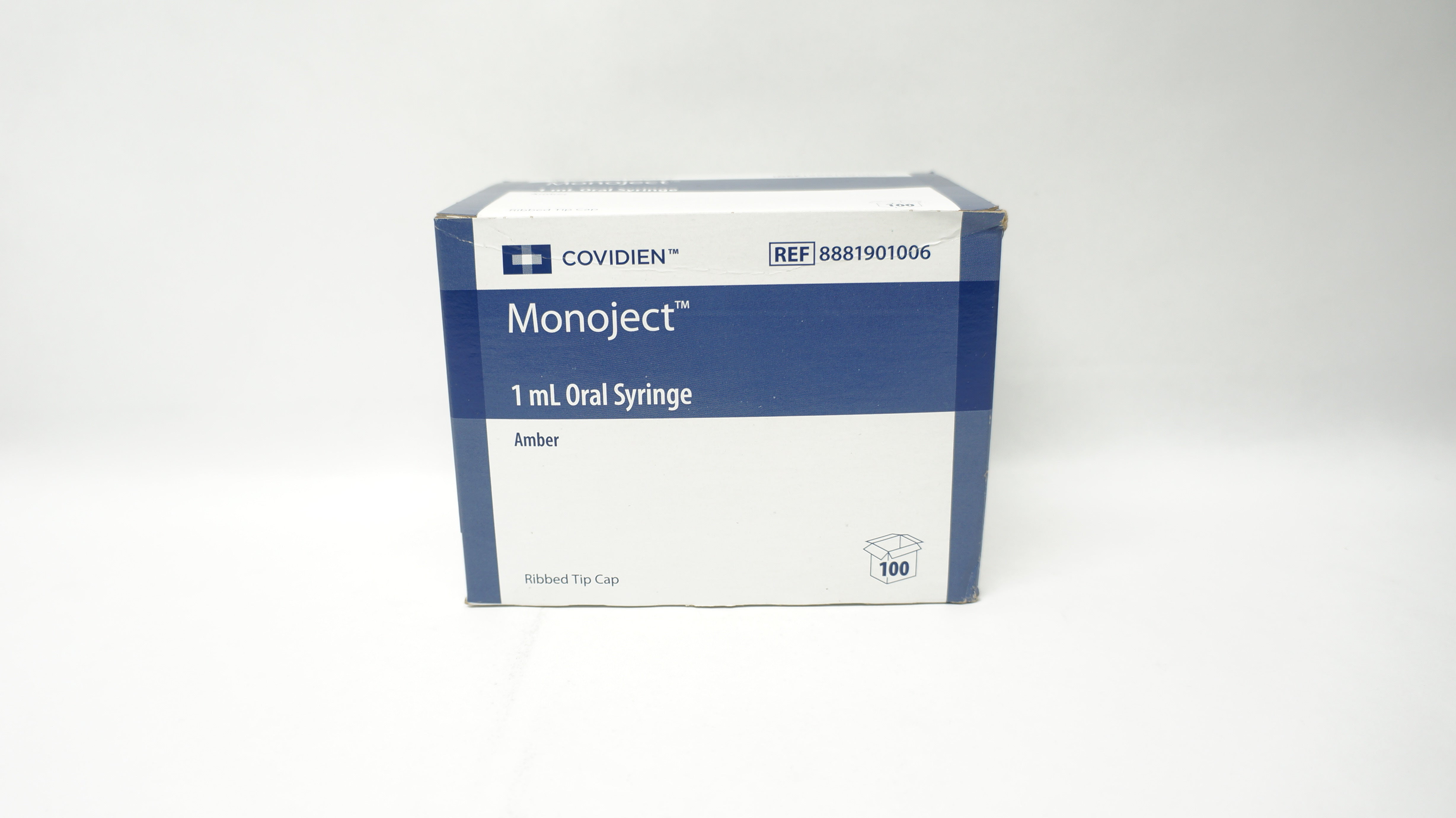 Covidien 8881901006 Monoject Oral Syringe 1mL Amber (x) - Box of 100
