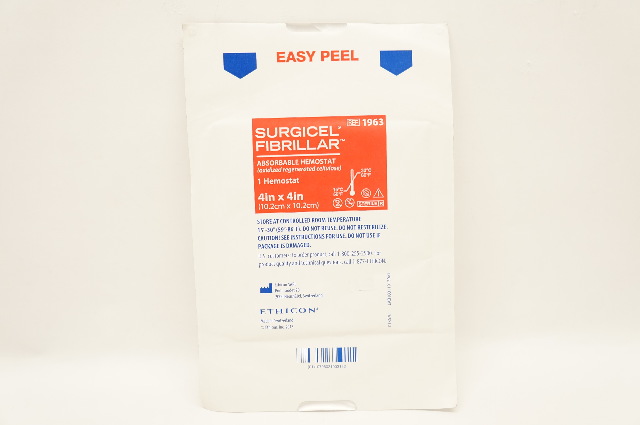 Ethicon 1963 Surgicel Fibrillar Absorbable Hemostat 4 inch x 4 inch (x)