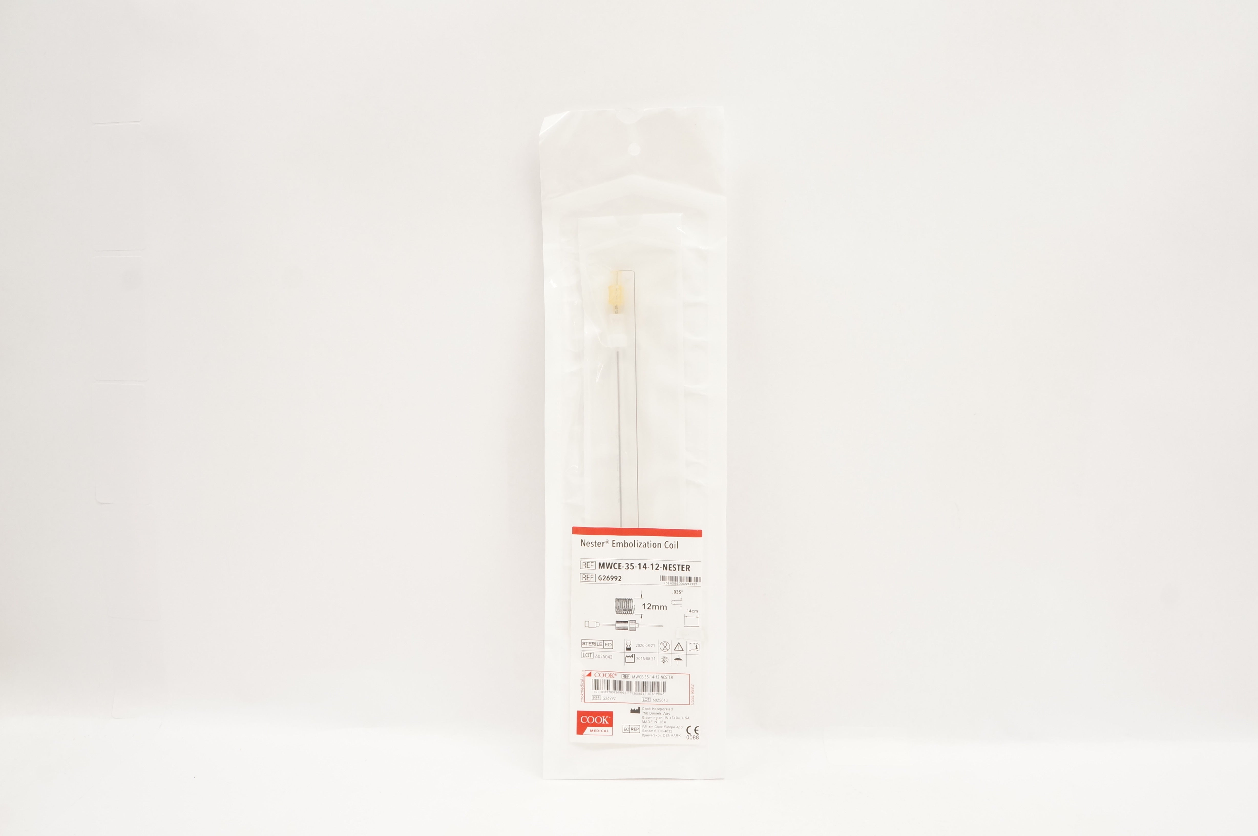 Cook Medical G26992 Nester Embolization Coil 12mm x 14cm x .035inch (x)