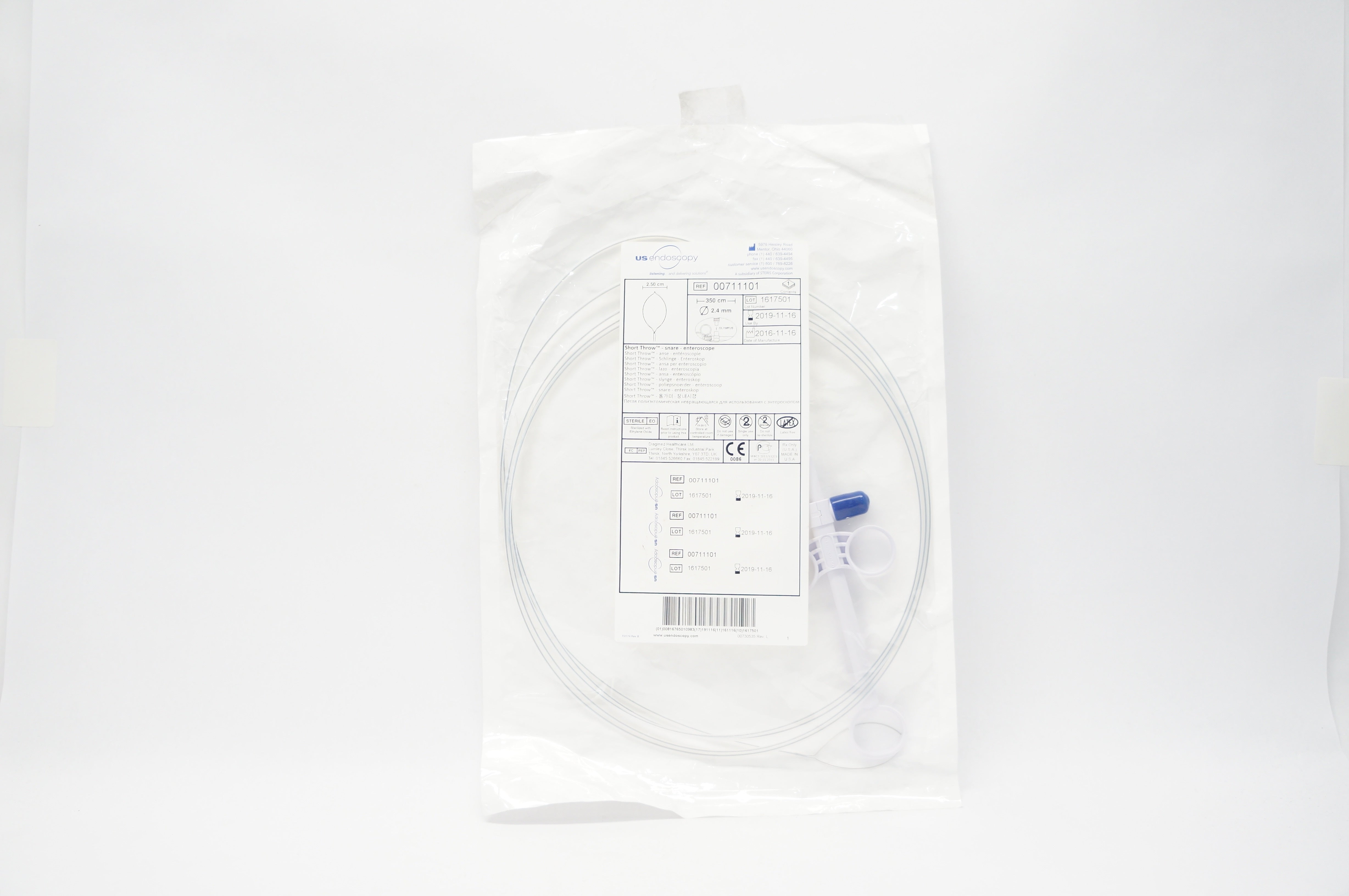 US Endoscopy 00711101 Short Throw Snare Enteroscope 350cm x 2.50cm x 2.4mm(x)