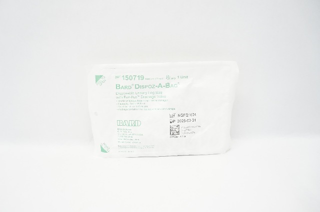 Bard 150719 Dispoz-A-Bag Disposable Urinary Leg Bag Medium 19oz.