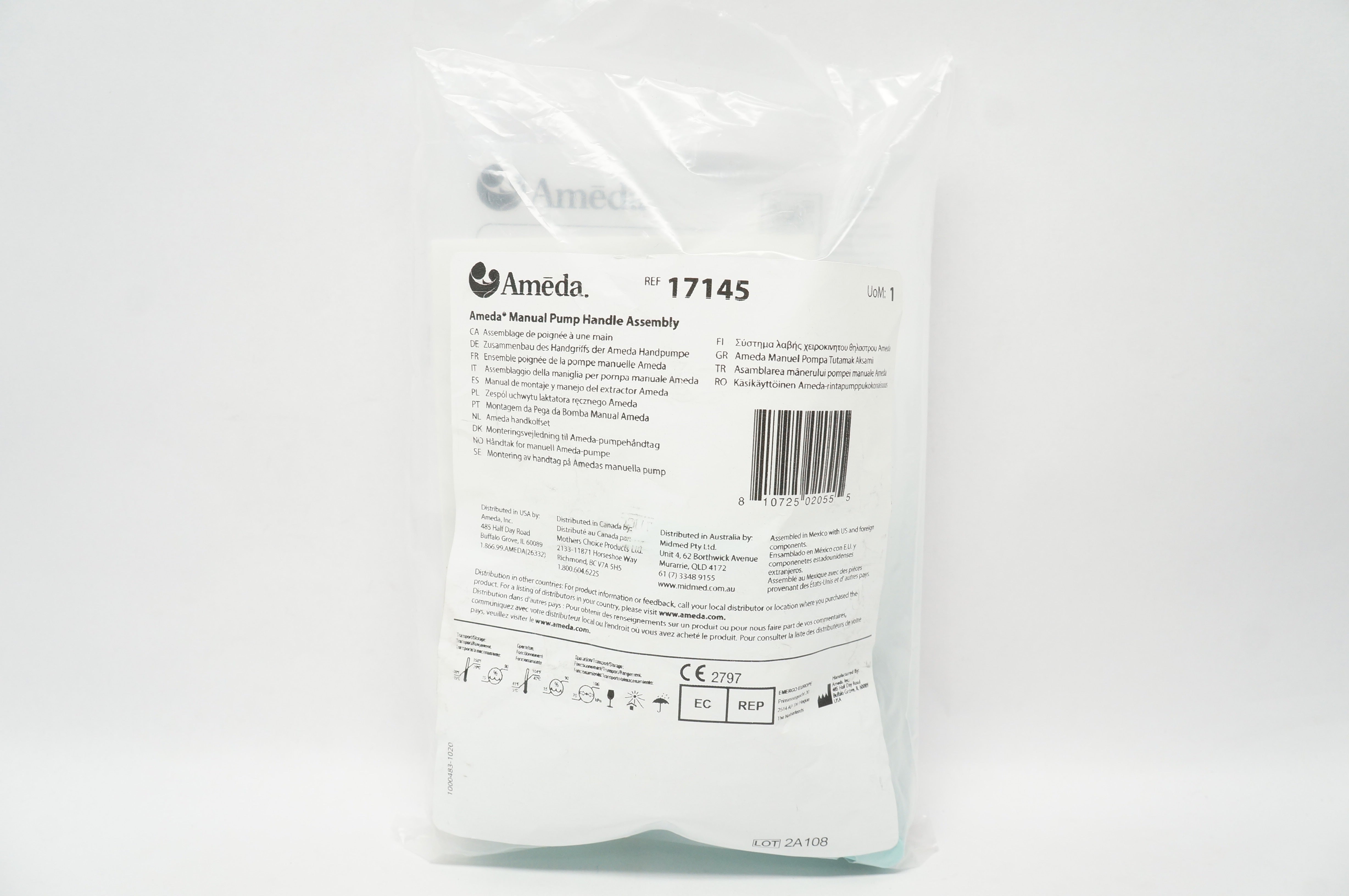 Ameda 17145 Manual Pump Handle Assembly