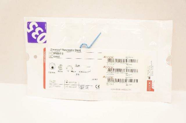 Cook Medical G24587 Zimmon Pancreatic Stent 7Fr