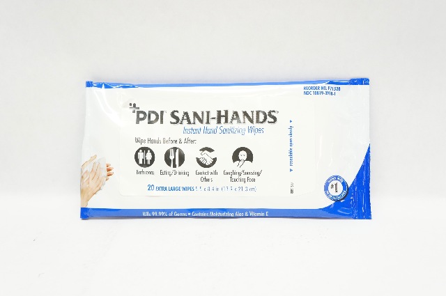 PDI P71520 Sani-Hands Instant Hand Sanitizing Wipes 5.5 x 8.4 inch - Pack of 20