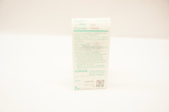 Braun D500 456020 Discofix 4-Way Stopcock (x)
