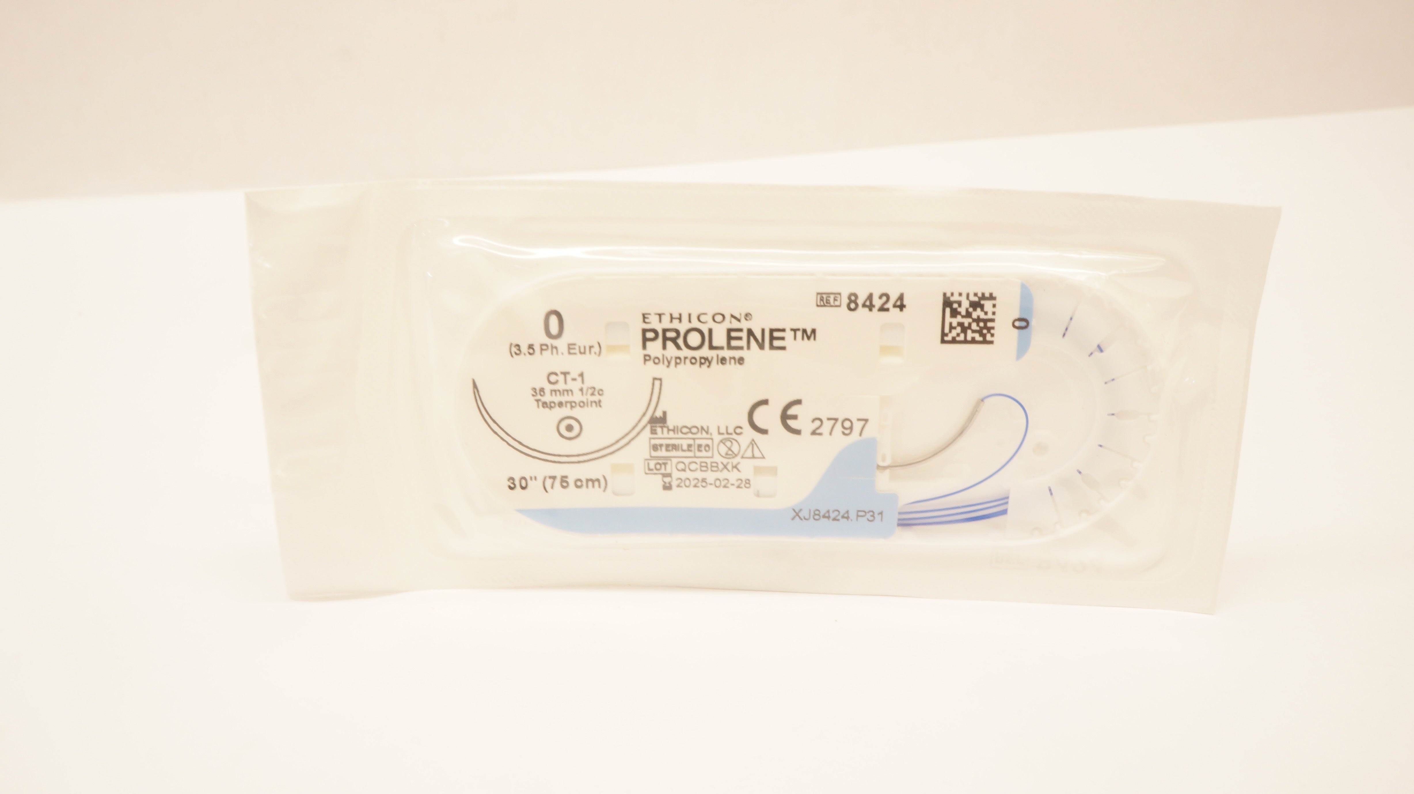 Ethicon 8424 0 PROLENE Stre, Blue Monofilament CT-1, 36mm 1/2c Taperpoint 30inch