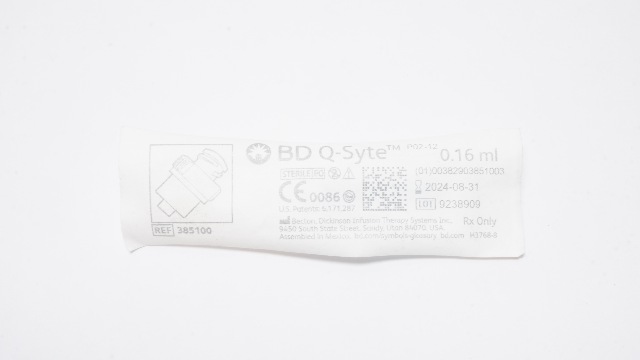 BD 385100 Q-Syte, Luer Access Split Septum, 0.16ml