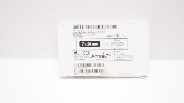 Arthrex AR-1370T Titanium Screw, Cannulated Interference, Full Thread 7x20mm (x)