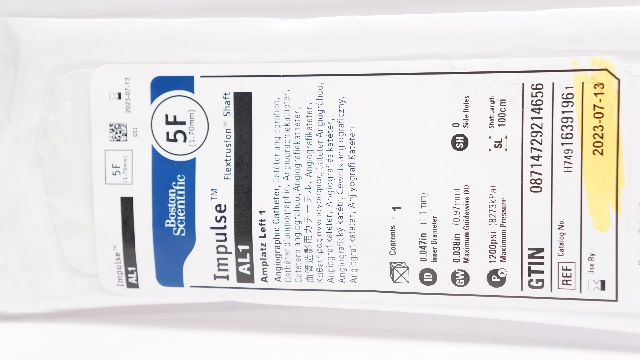 Boston Scientific H74916391961 Impulse Amplatz Left 1 Angiographic Cath. 5F (x)